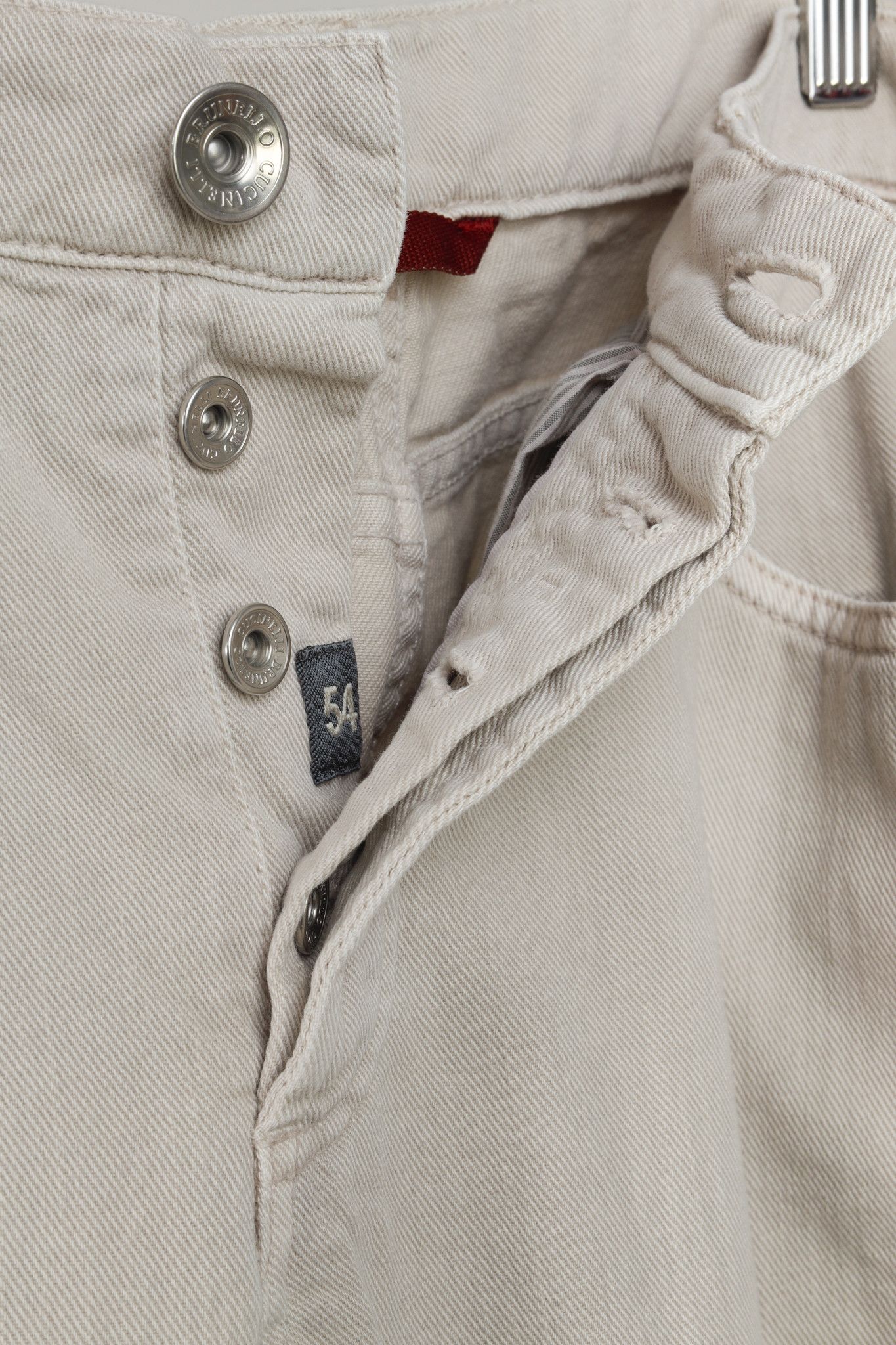 Brunello Cucinelli Brunello Cucinelli Men's Beige Slim-Fit Jeans Size US 42 / EU 58 - 9 Thumbnail
