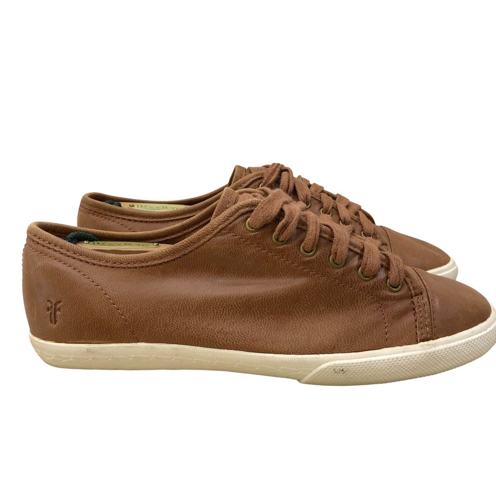 Frye Frye Shoes 7M Leather Low Top Sneakers Cognac Casual Lace Up Size US 7 / IT 37 - 2 Thumbnail