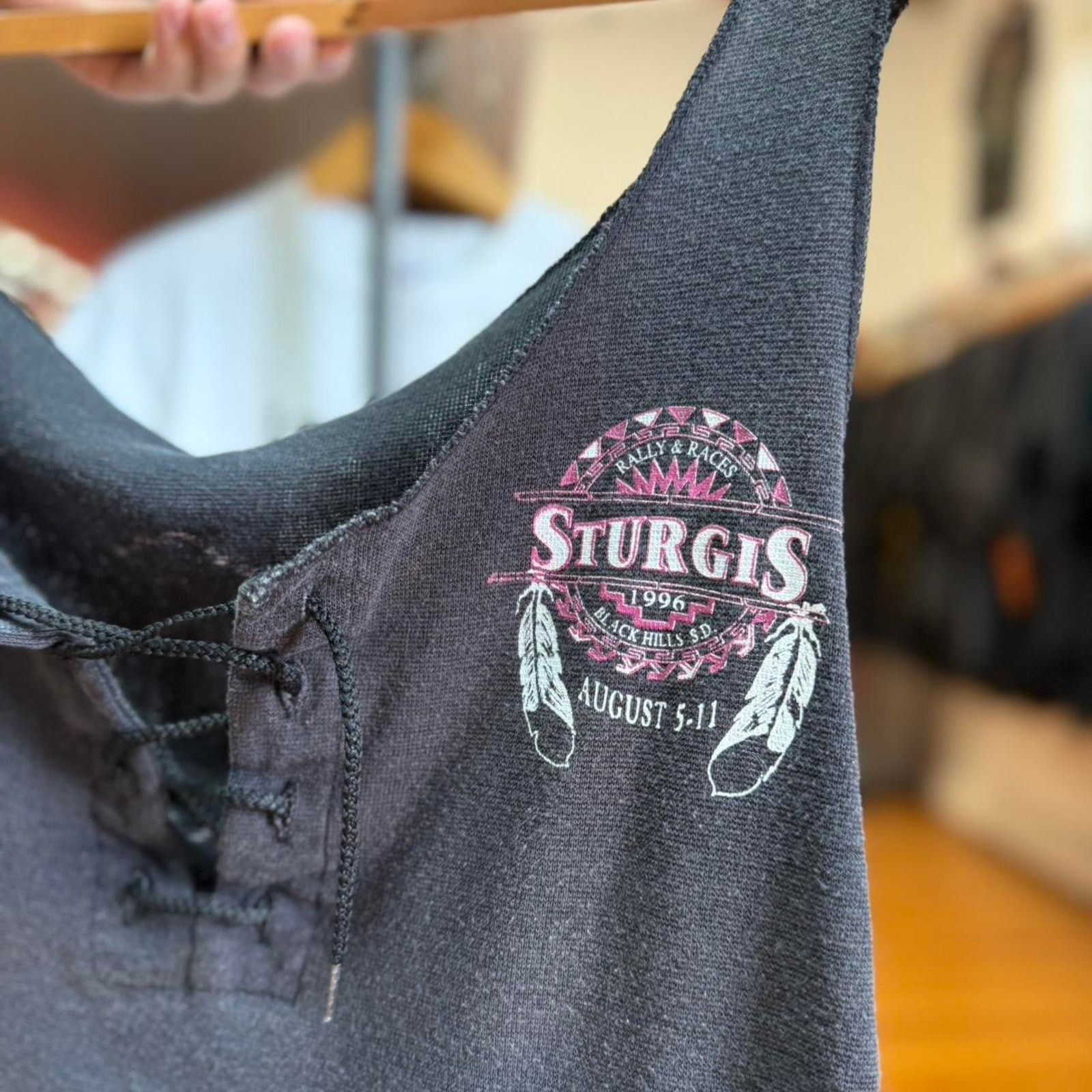Vintage Vintage 90s Sturgis Biker Motorcycle Tank Top Size US L / EU 52-54 / 3 - 3 Thumbnail