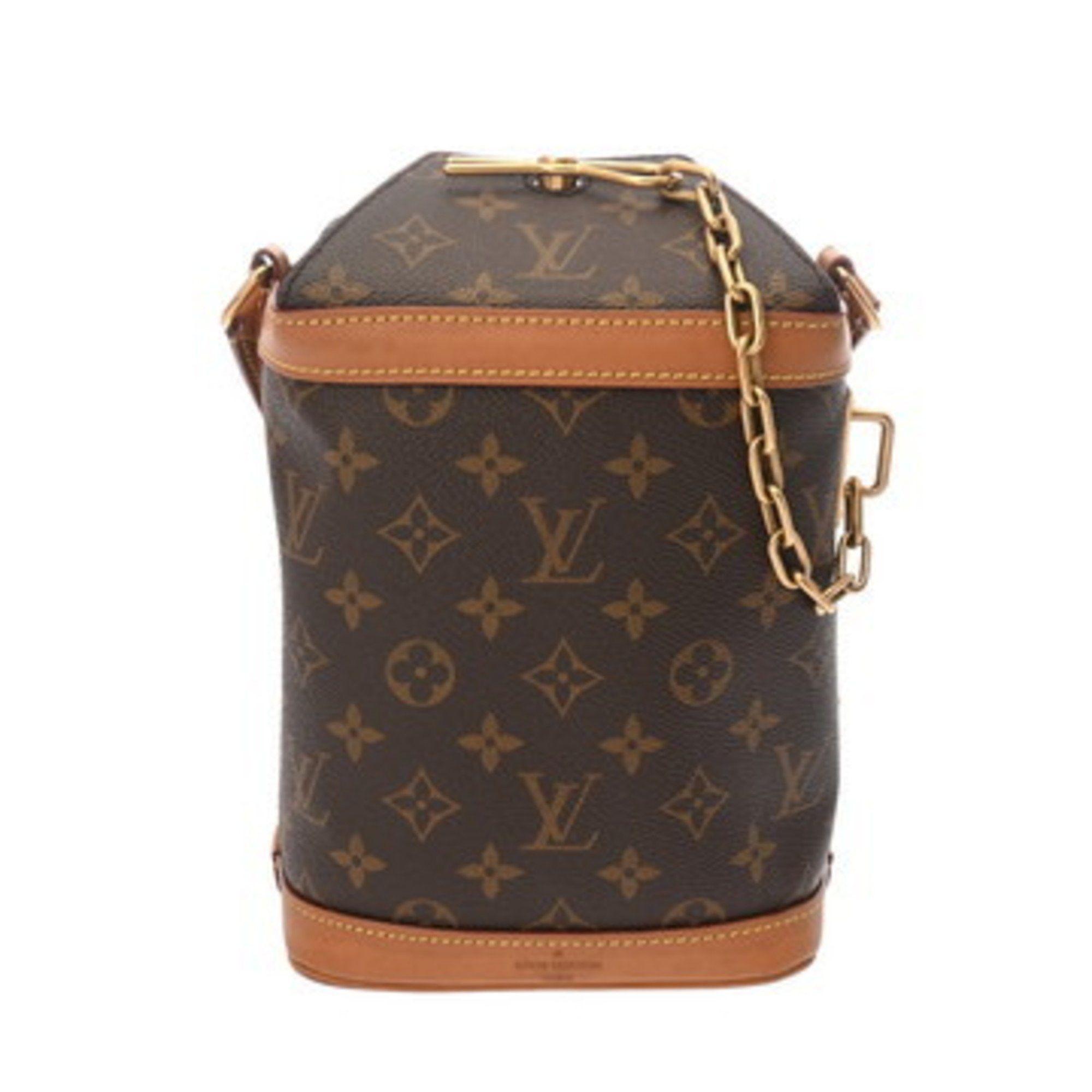 Louis Vuitton Monogram Milk Box Brown M44877 Women's Canvas Shoulder Bag