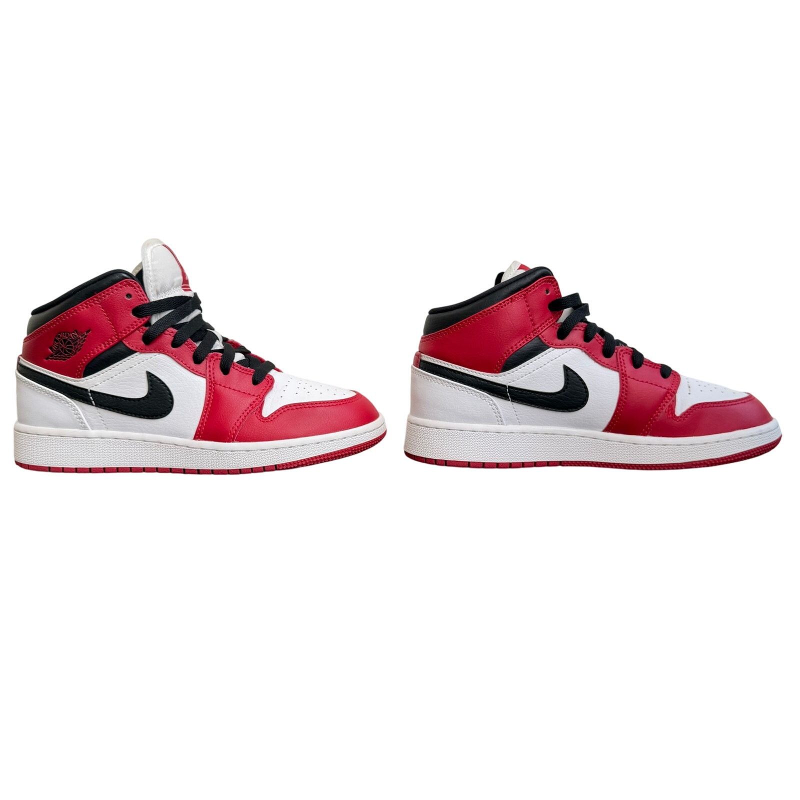 Nike Air Jordan 1 Mid Chicago GS 5Y / Women’s 6.5 Red Black White Size US 6.5 / IT 36.5 - 2 Thumbnail