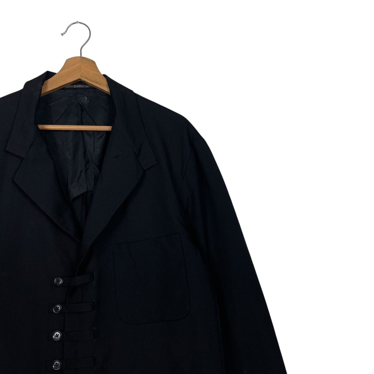 Yohji Yamamoto Vintage 90s Yohji Yamamoto Pour Homme Wool Gabardine Jacket Size US M / EU 48-50 / 2 - 5 Thumbnail