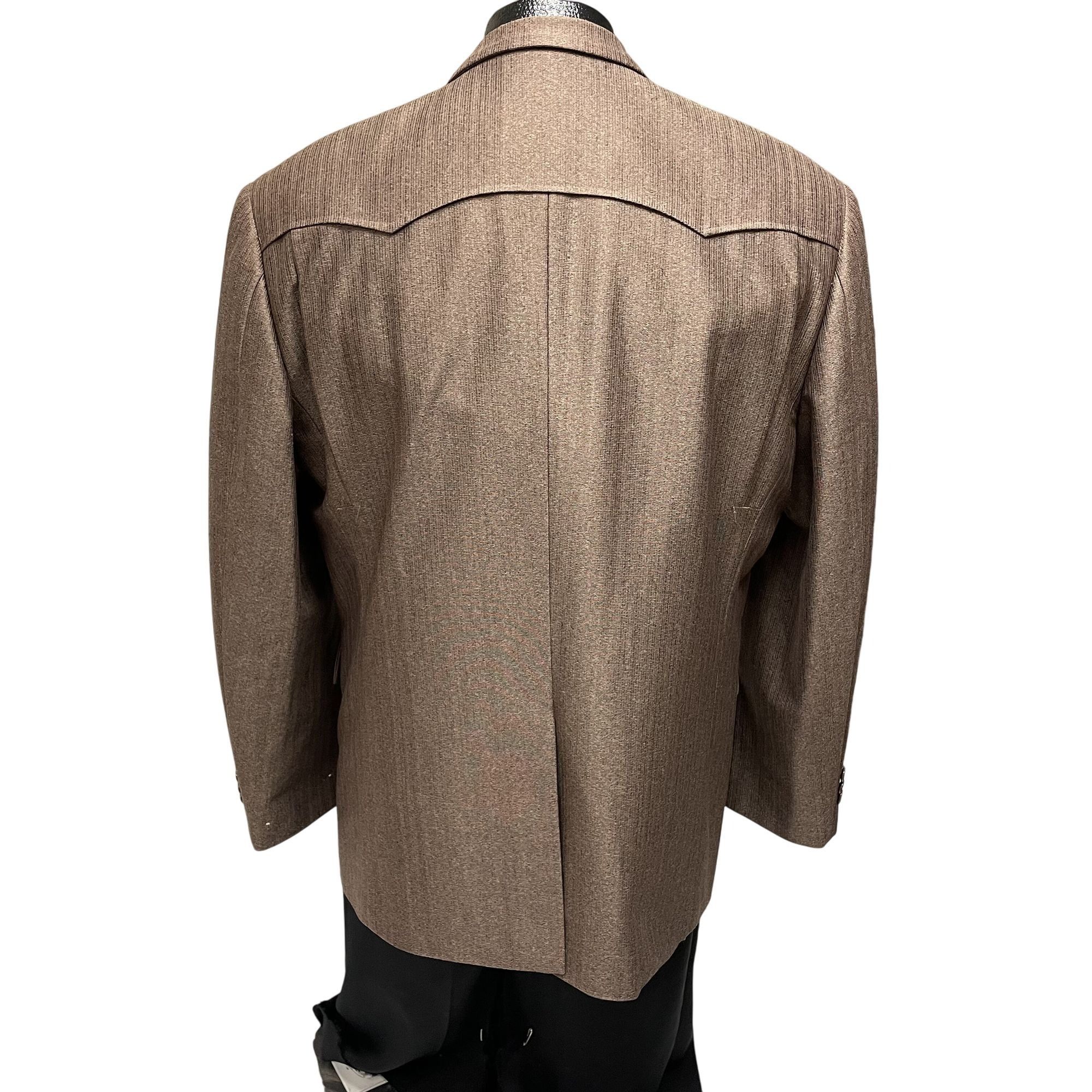 Other NOS New Vtg Daneli SHARKSKIN Western ROCKABILLY Sport Coat Size 44R - 3 Thumbnail