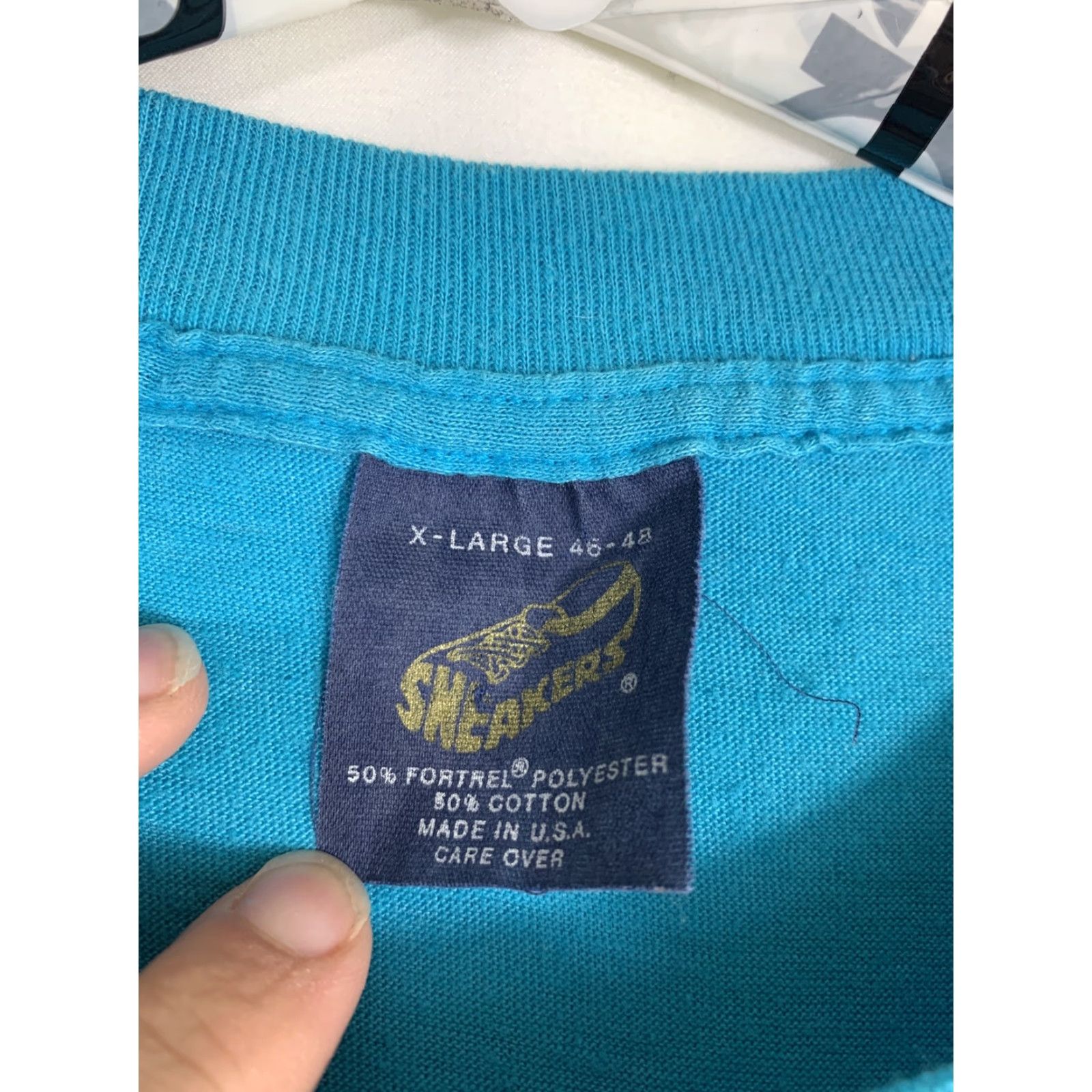 Vintage VINTAGE Sneakers T-Shirt XL Teal Cotton Made in USA No Where Cruise Club Veracruz Beach Mens Shirt Size US XL / EU 56 / 4 - 5 Thumbnail