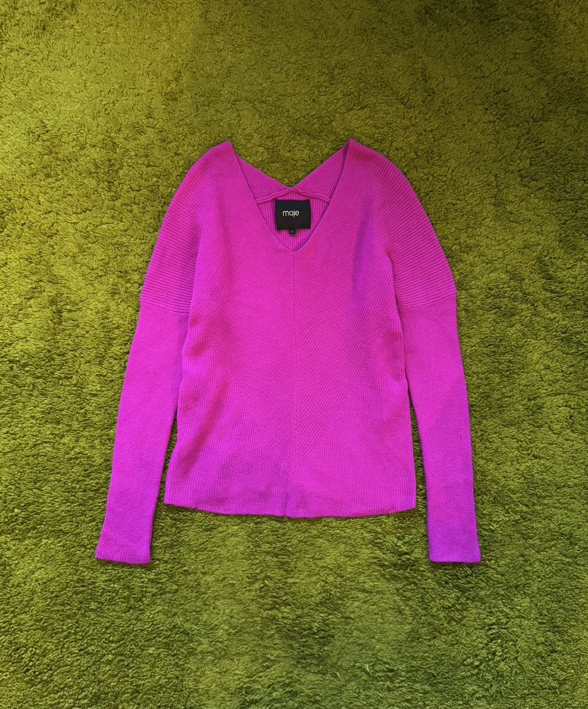 Designer × Maje Maje oldmoney style 100% cashmere sweater Size S / US 4 / IT 40 - 1 Thumbnail