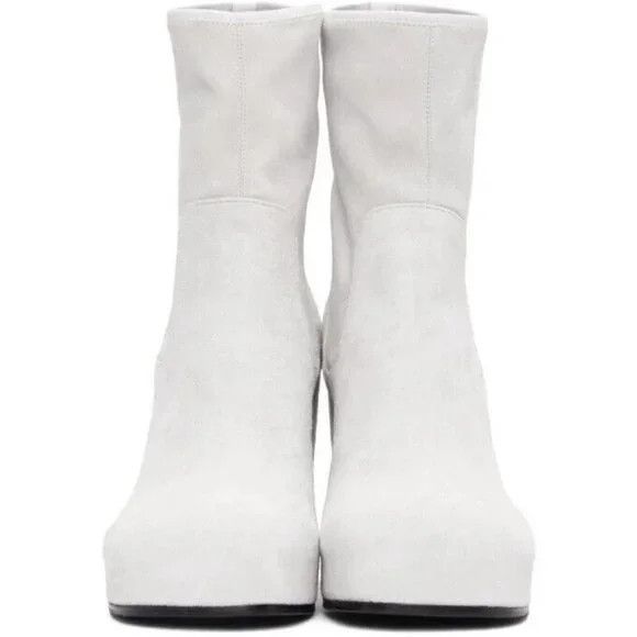 Random Identities Random Identities Suede Boots Size 41 US 11 Womens White Size US 11 / IT 41 - 11 Thumbnail
