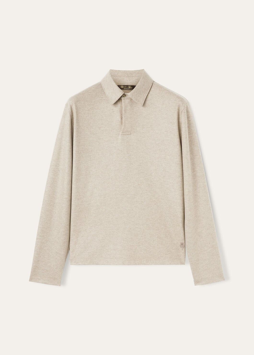 Loro Piana o1w1db10725 FAO5231 Corte Polo Shirt in Beige Size US S / EU 44-46 / 1 - 1 Thumbnail