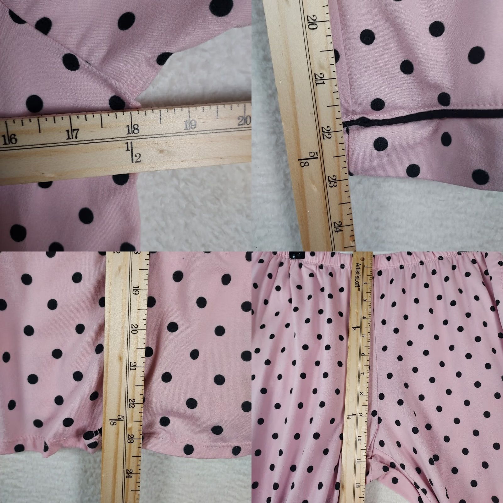 Vintage Joyspun Pajama Set Womens Small Pink Knit Polyester Button Closure Lightweight Machine Washable Seasonal Spring Fall Winter Size ONE SIZE - 8 Thumbnail