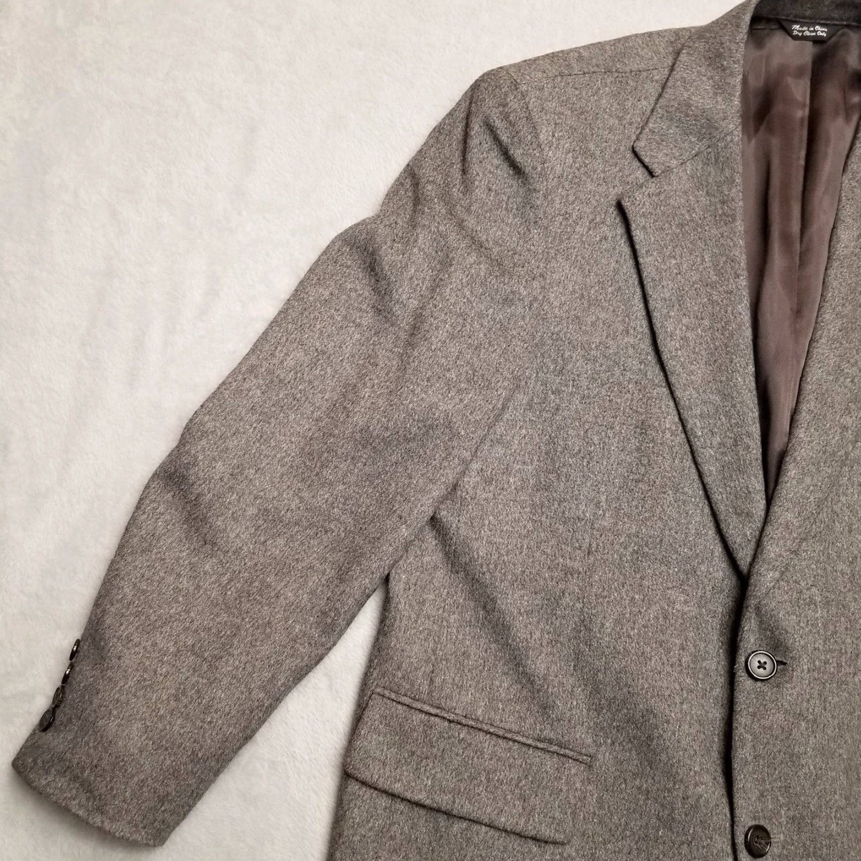 Camel VINTAGE Patrick James Blazer 40R Mens 40R Gray 100% Camel Hair Sport Jacket Casual Soft Size 40R - 4 Thumbnail