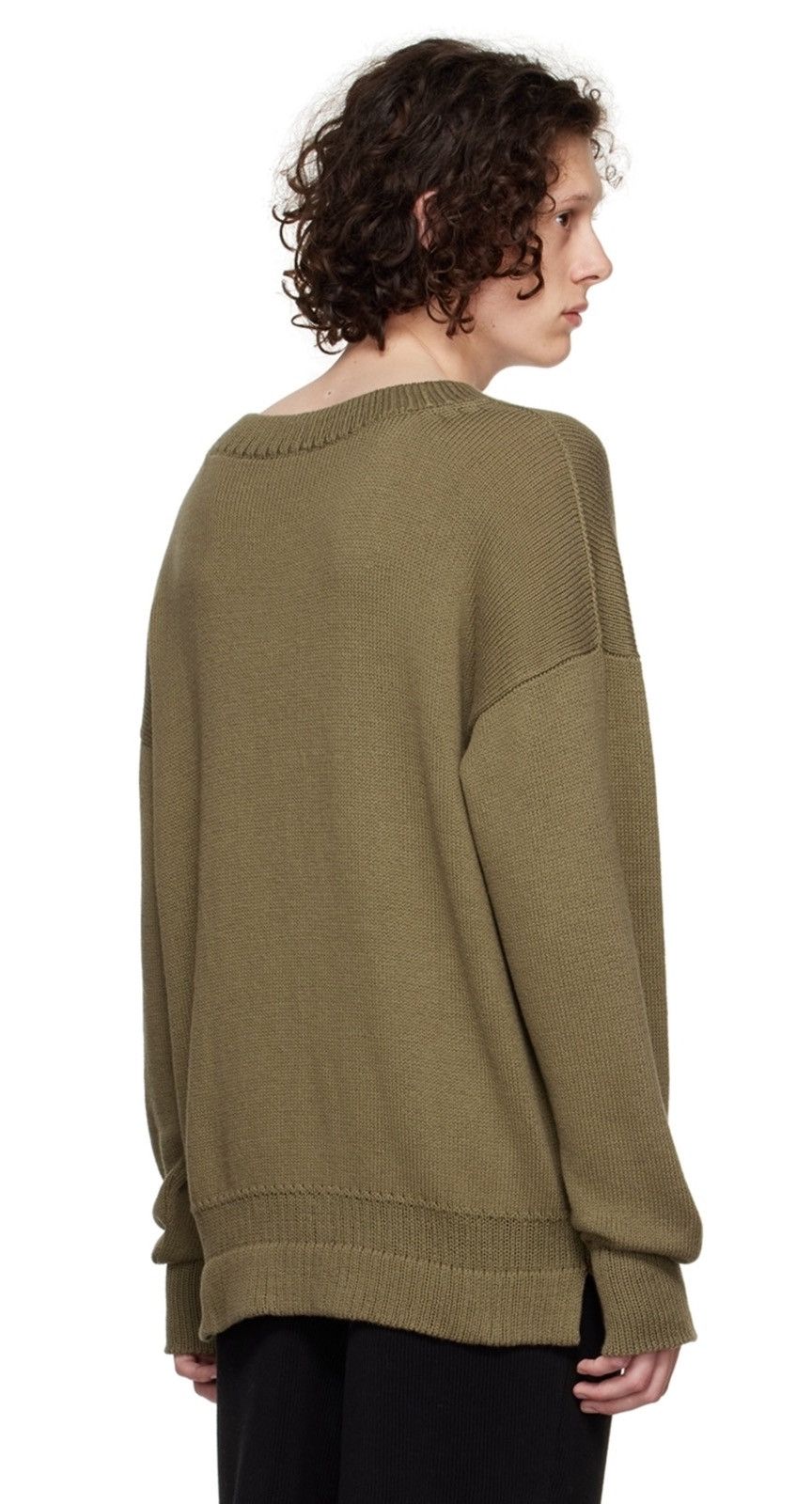 Margaret Howell Men’s Margaret Howell Simple Guernsey Sweater in Olive Sz S Size US S / EU 44-46 / 1 - 3 Thumbnail