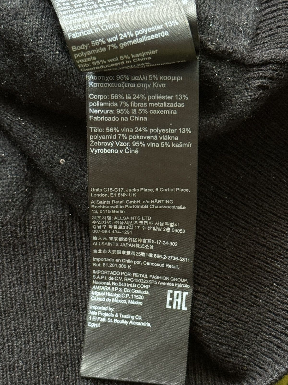 Allsaints Allsaints avant Garde wool blend sweater pullover Size L / US 10 / IT 46 - 12 Thumbnail