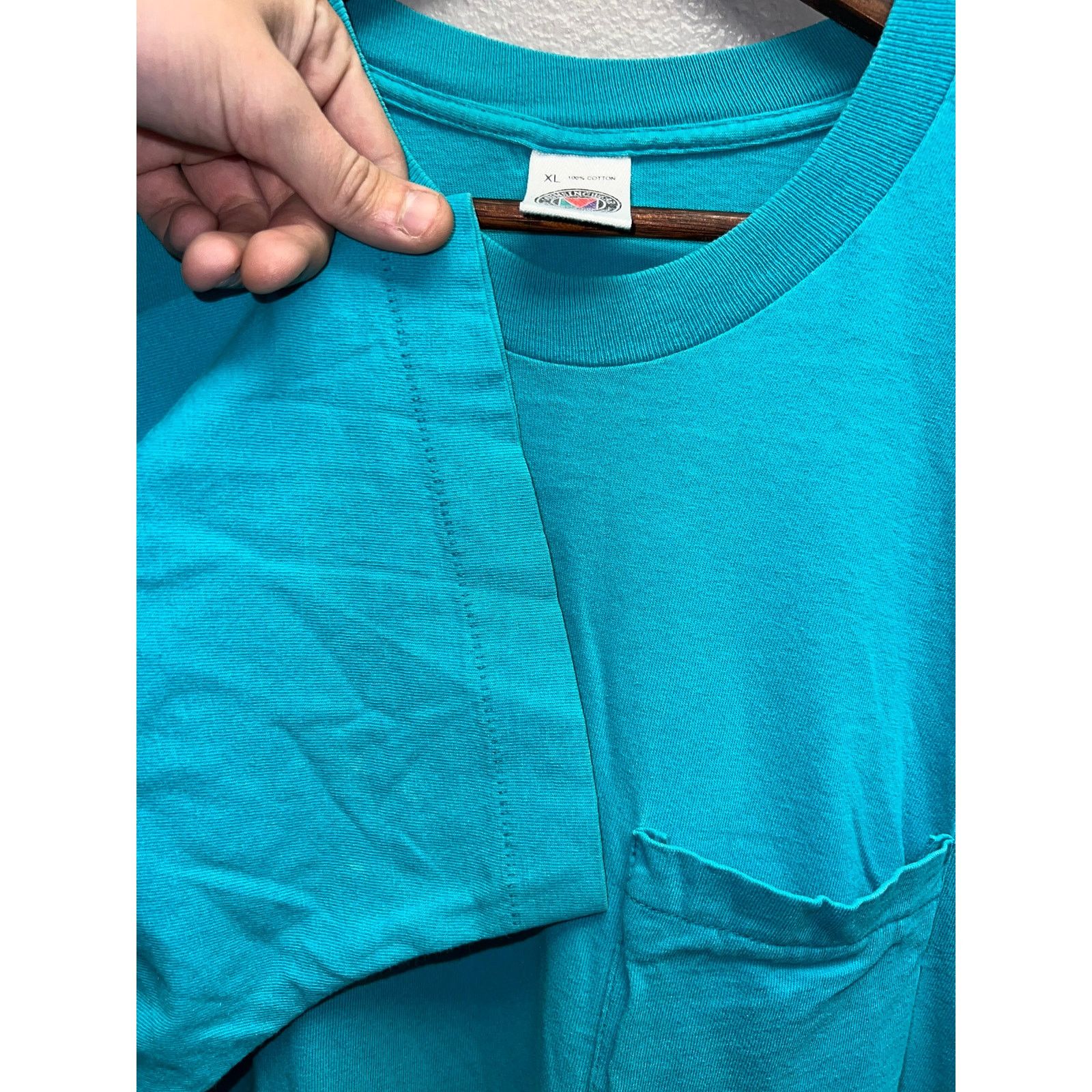 Vintage Vintage Munsingwear USA Made Teal Blank Shirt VTG XL X-Large Size US XL / EU 56 / 4 - 5 Thumbnail