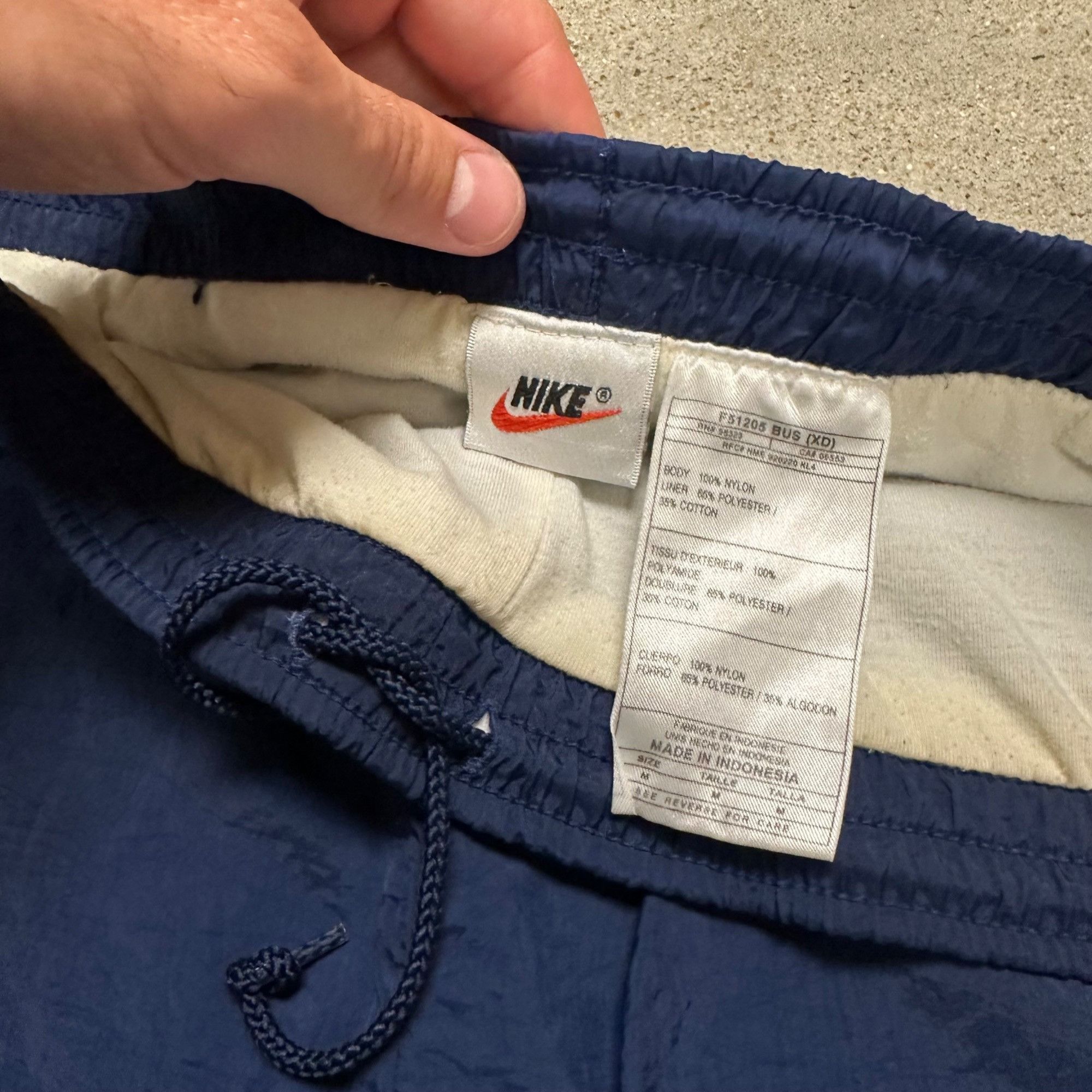 Nike × Vintage Vintage 90s Nike Swoosh Nylon Track Pants Size US 34 / EU 50 - 4 Thumbnail