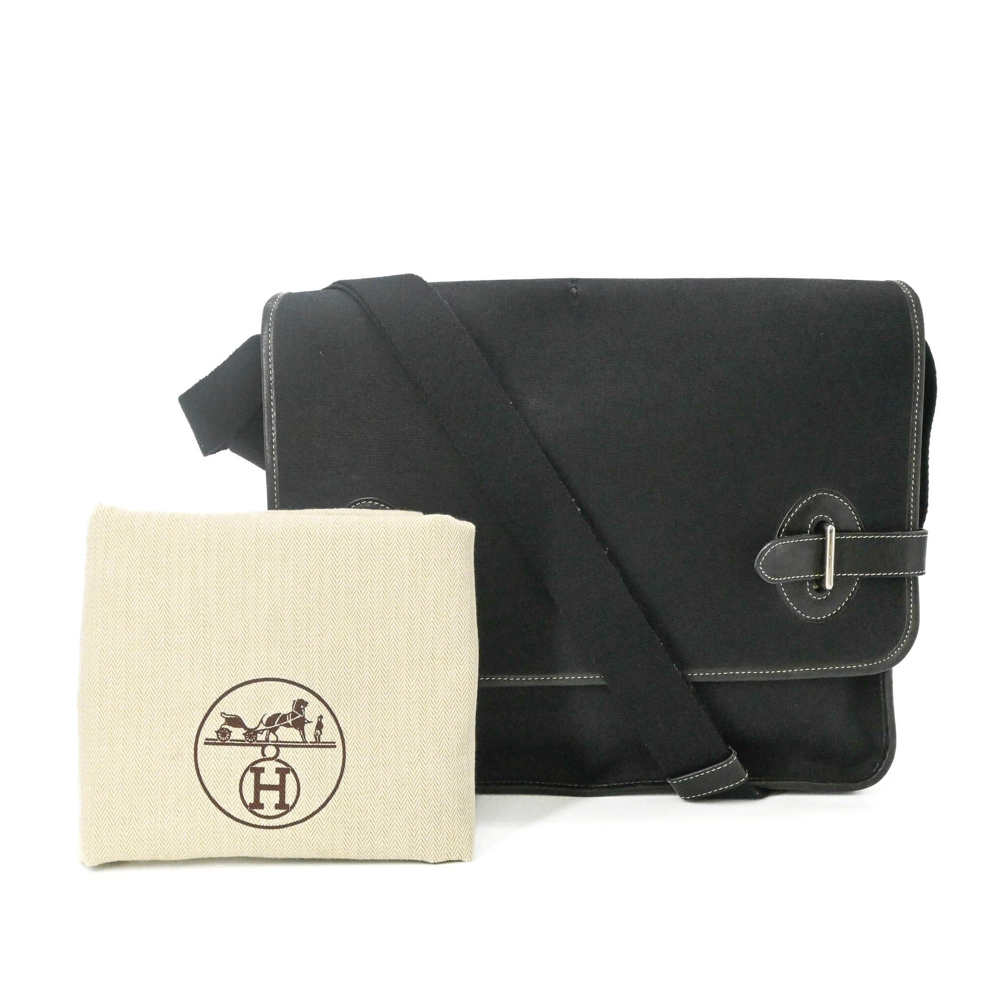 Hermes HERMES Buenaventura MM Shoulder Bag for Men and Women, Black Size ONE SIZE - 1 Thumbnail