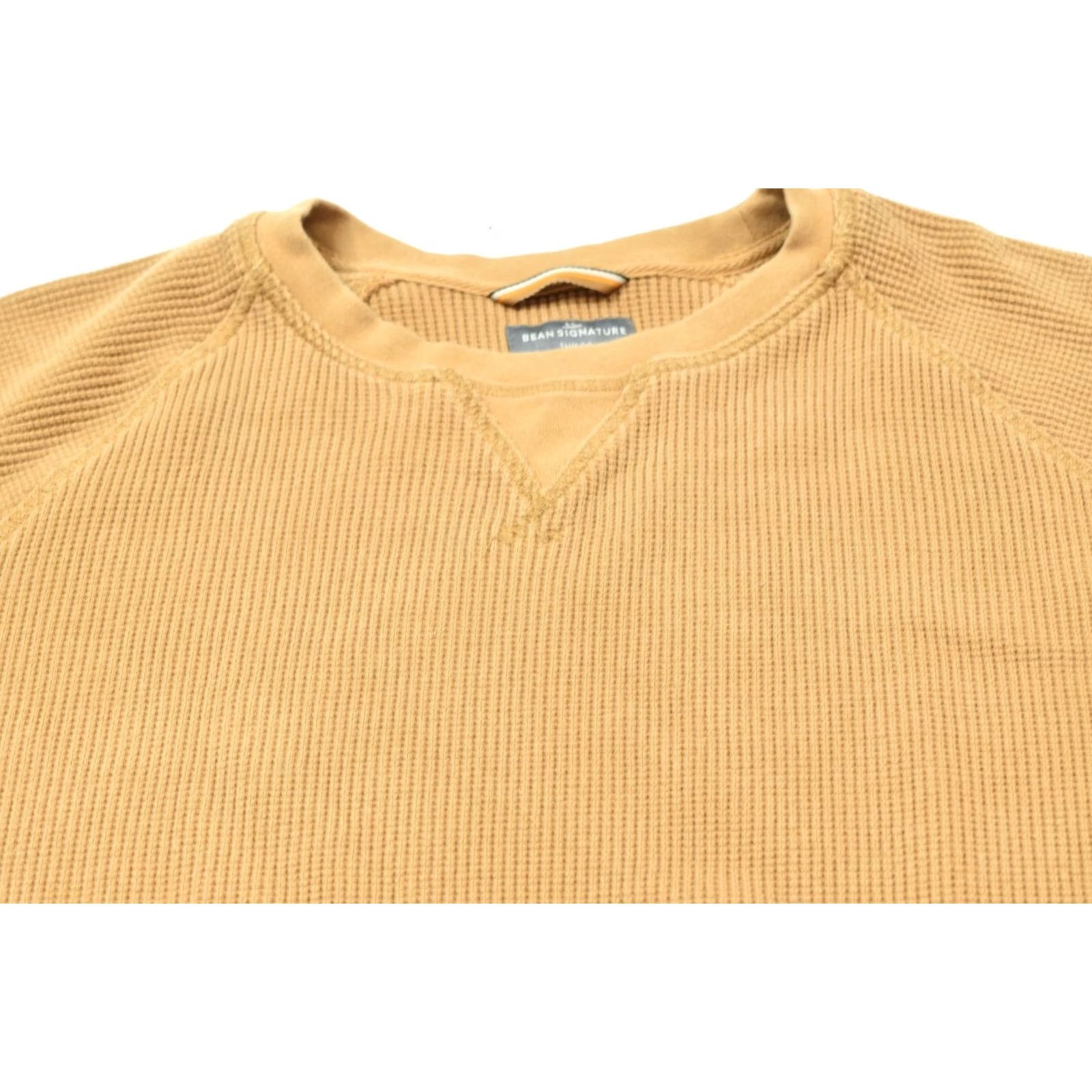 Vintage LL Bean Signature Waffle Knit Thermal Shirt Mens XL Tan Long Sleeve Slim Fit Size US XL / EU 56 / 4 - 3 Thumbnail