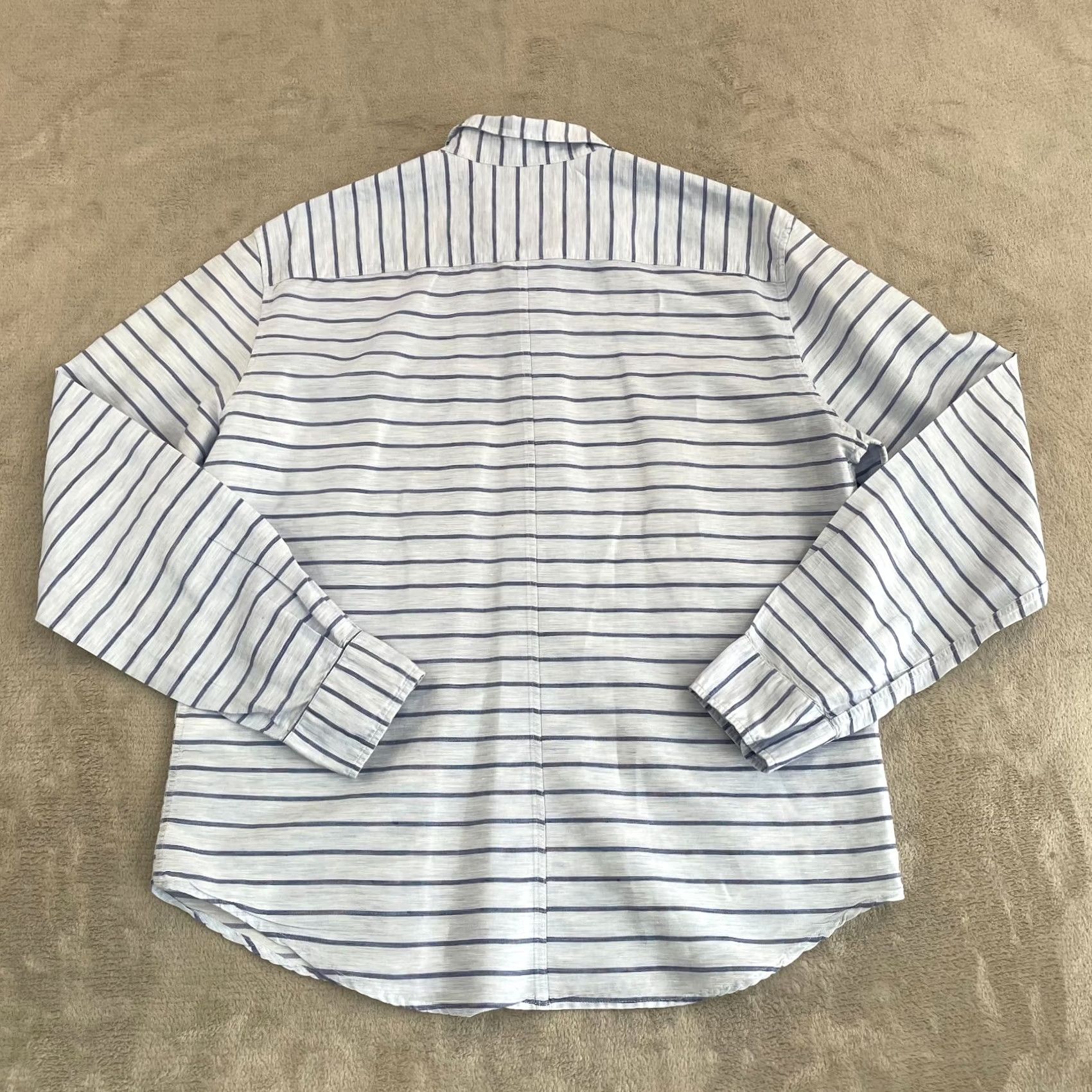 Frank & Eileen Frank & Eileen Paul Shirt Women Large Blue Linen Blend Relaxed Fit Long Sleeve Size L / US 10 / IT 46 - 5 Thumbnail