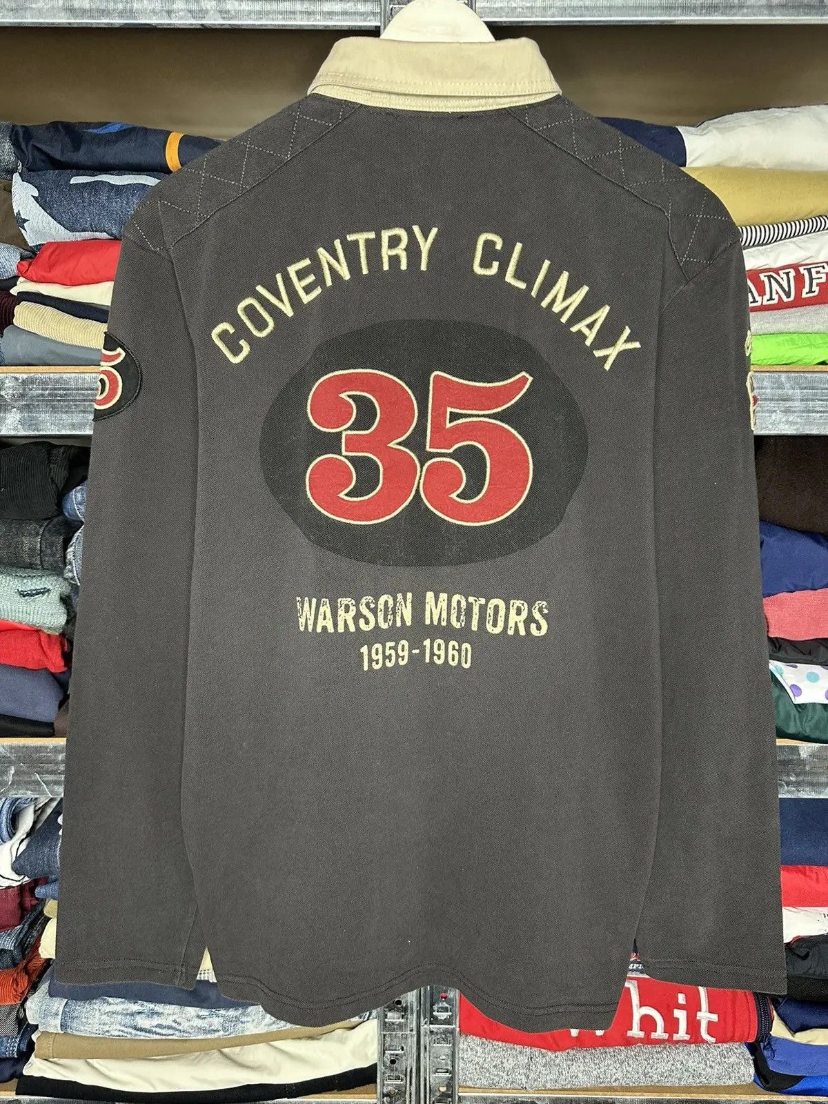 Pre-owned Nascar X Racing Crazy Speed Racer Dunlop Coventry Climax Warson Motors Tee In Brown