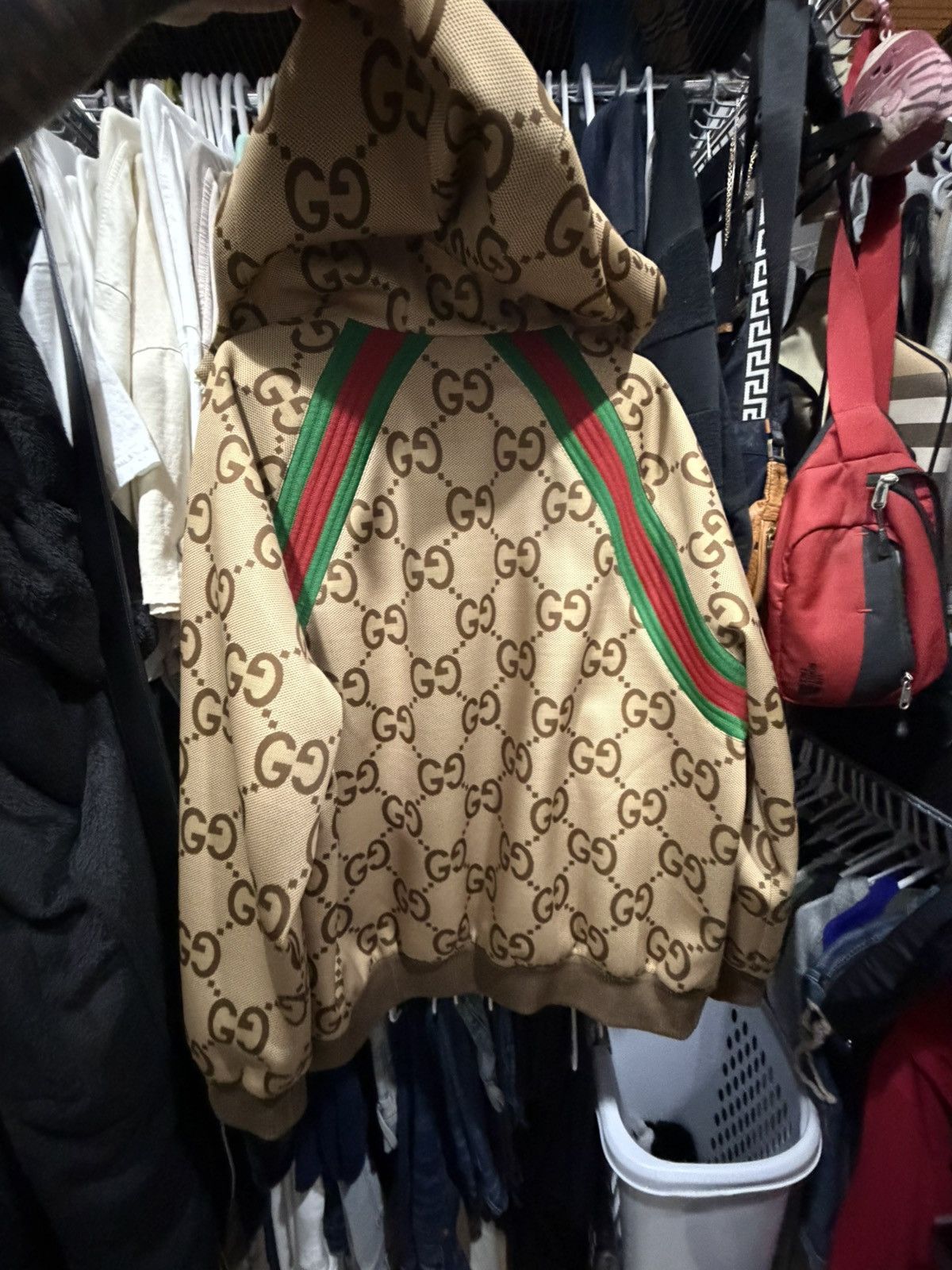 Gucci GUCCI Men’s Track Jacket – Luxury Designer Zip-Up Size US XL / EU 56 / 4 - 2 Thumbnail