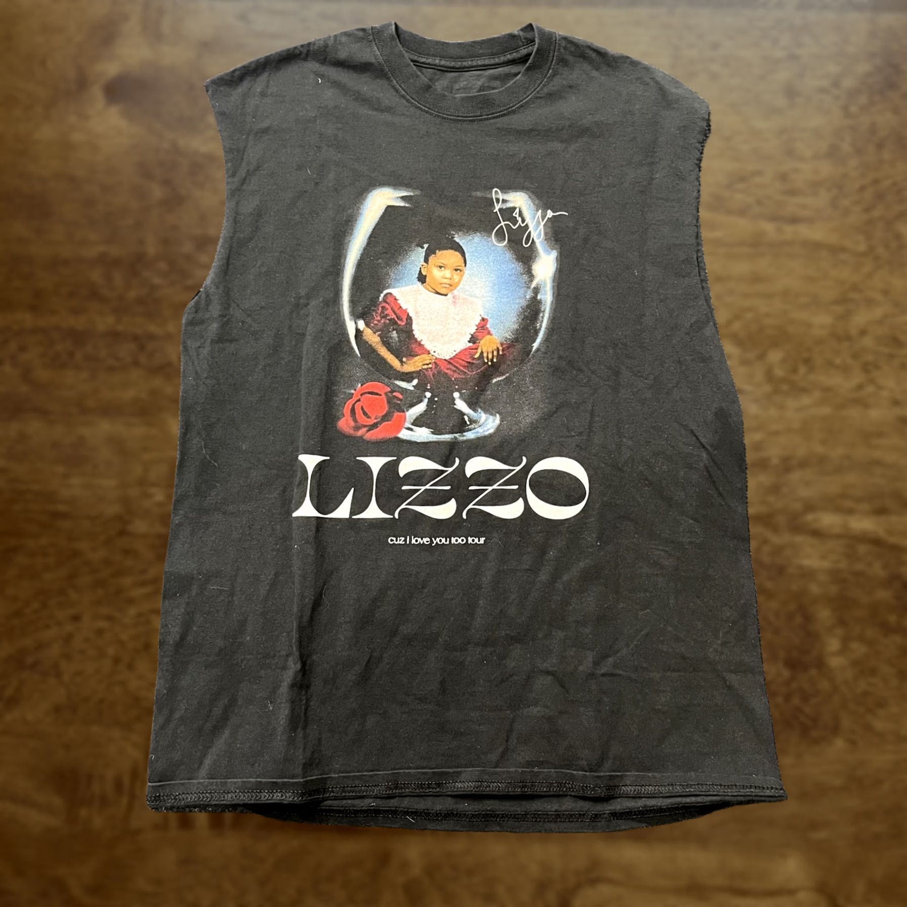 Vintage Lizzo Cuz I Love You Too Tour Shirts Mens Small Black Sleeveless Cutoff Tank Top Graphic Print Crew Neck Size US S / EU 44-46 / 1 - 1 Thumbnail