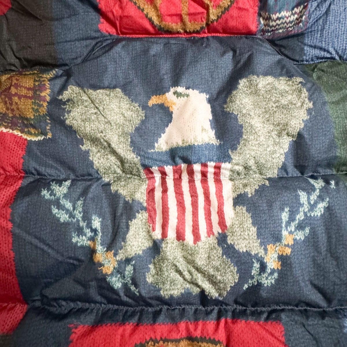 Polo Ralph Lauren Polo Ralph Lauren Americana Flag Patchwork Down Jacket Size US M / EU 48-50 / 2 - 12 Thumbnail