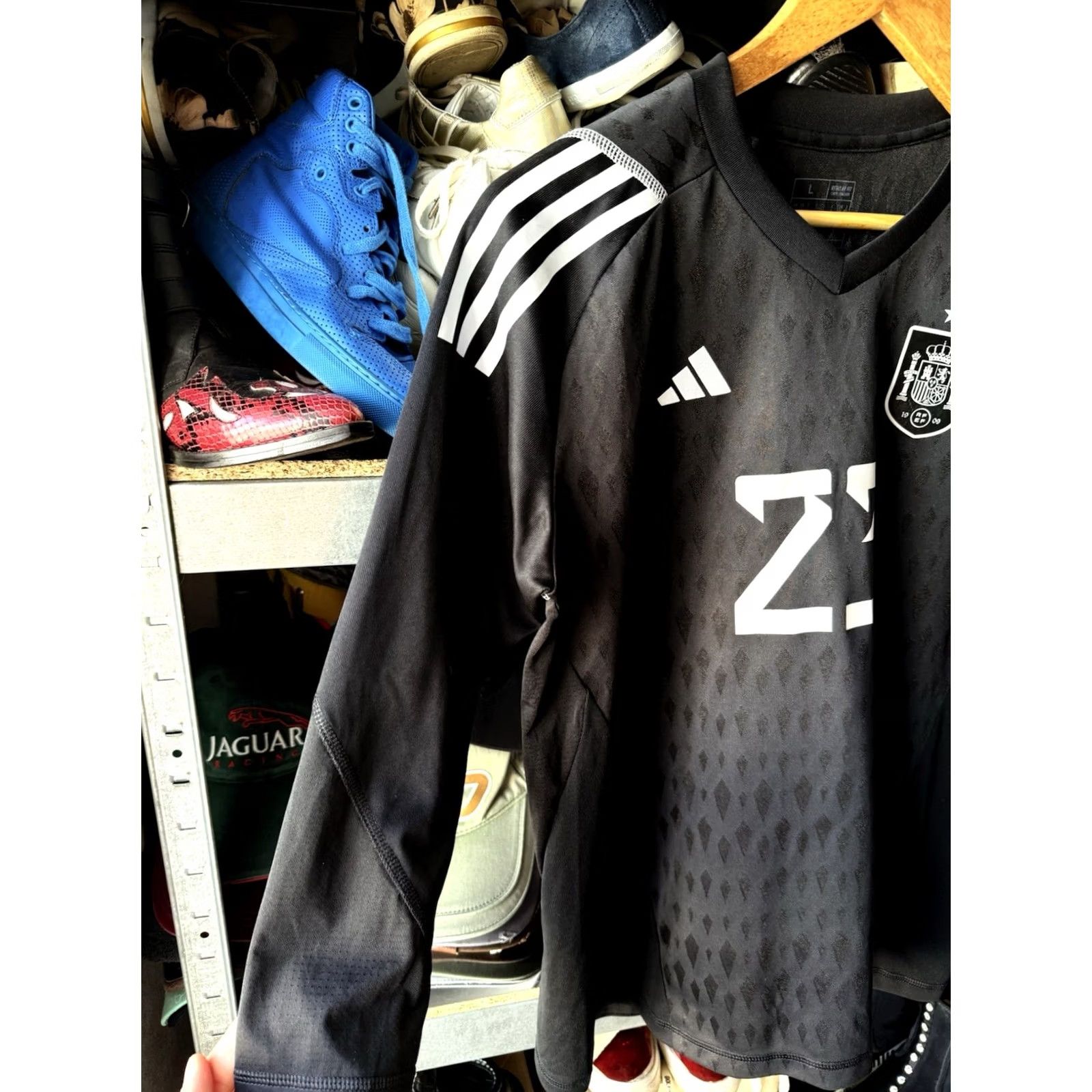 Adidas ADIDAS Spain Goalkeeper Jersey Long Sleeve Women’s Football Shirt Match Issue Sz L Black Size L / US 10 / IT 46 - 4 Thumbnail