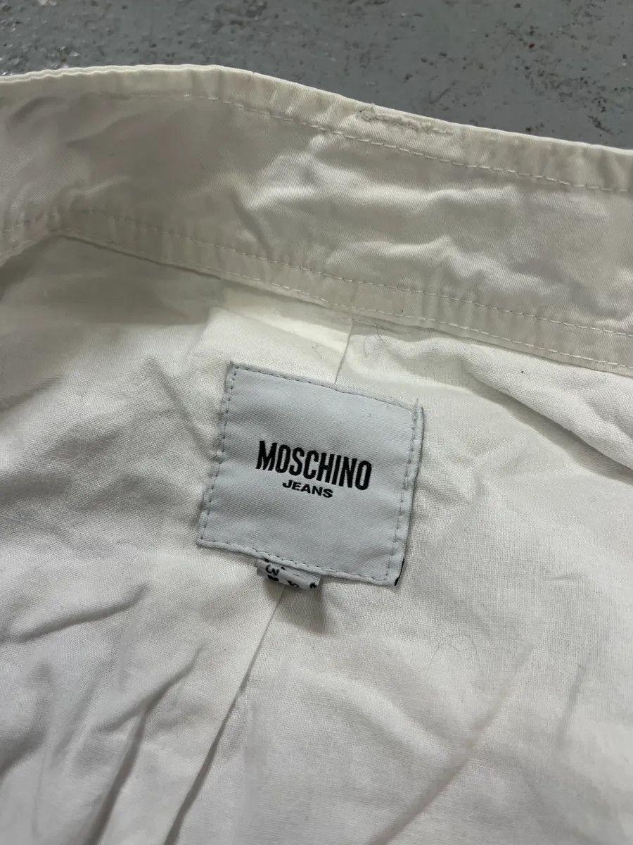 Moschino 2000s Moschino Asymmetrical Zip Cargo White Jacket Size S / US 4 / IT 40 - 9 Thumbnail