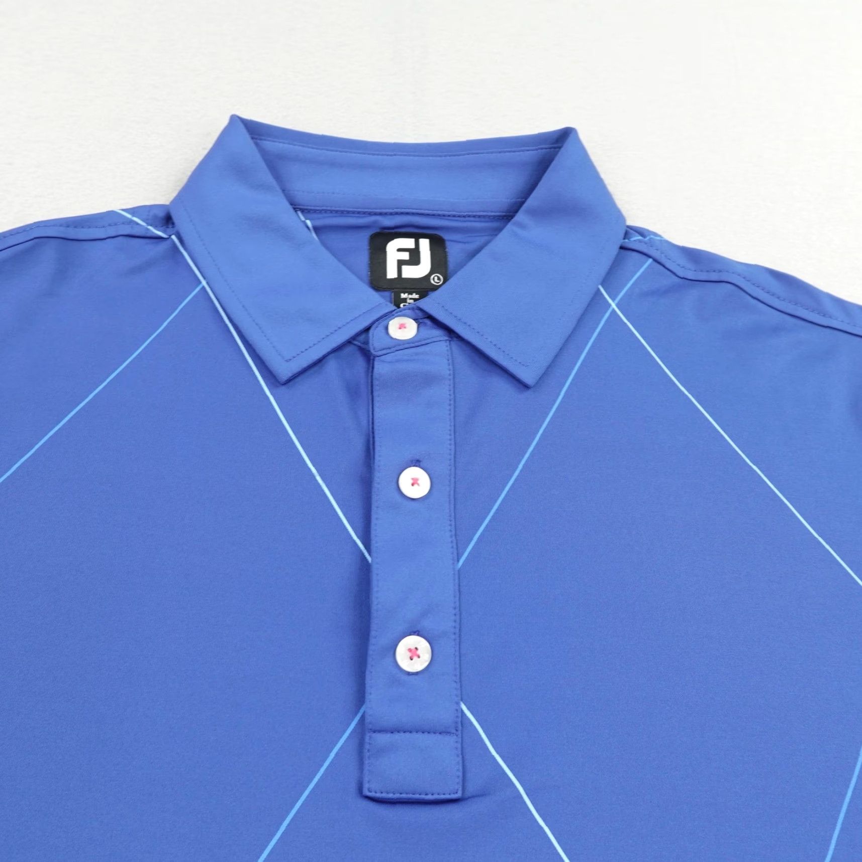 Footjoy FootJoy Polo Shirt Mens Large Blue Argyle Escena Golf Club Performance Stretch Size US L / EU 52-54 / 3 - 2 Thumbnail