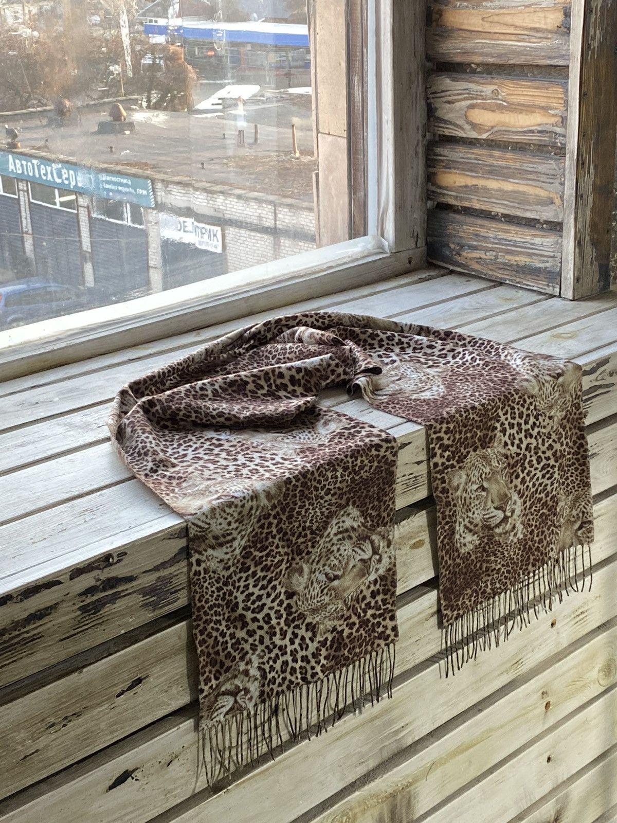 Japanese Brand × Vintage Avant Garde LEOPARD japanese Opium scarf vintage y2k Size ONE SIZE - 1 Thumbnail
