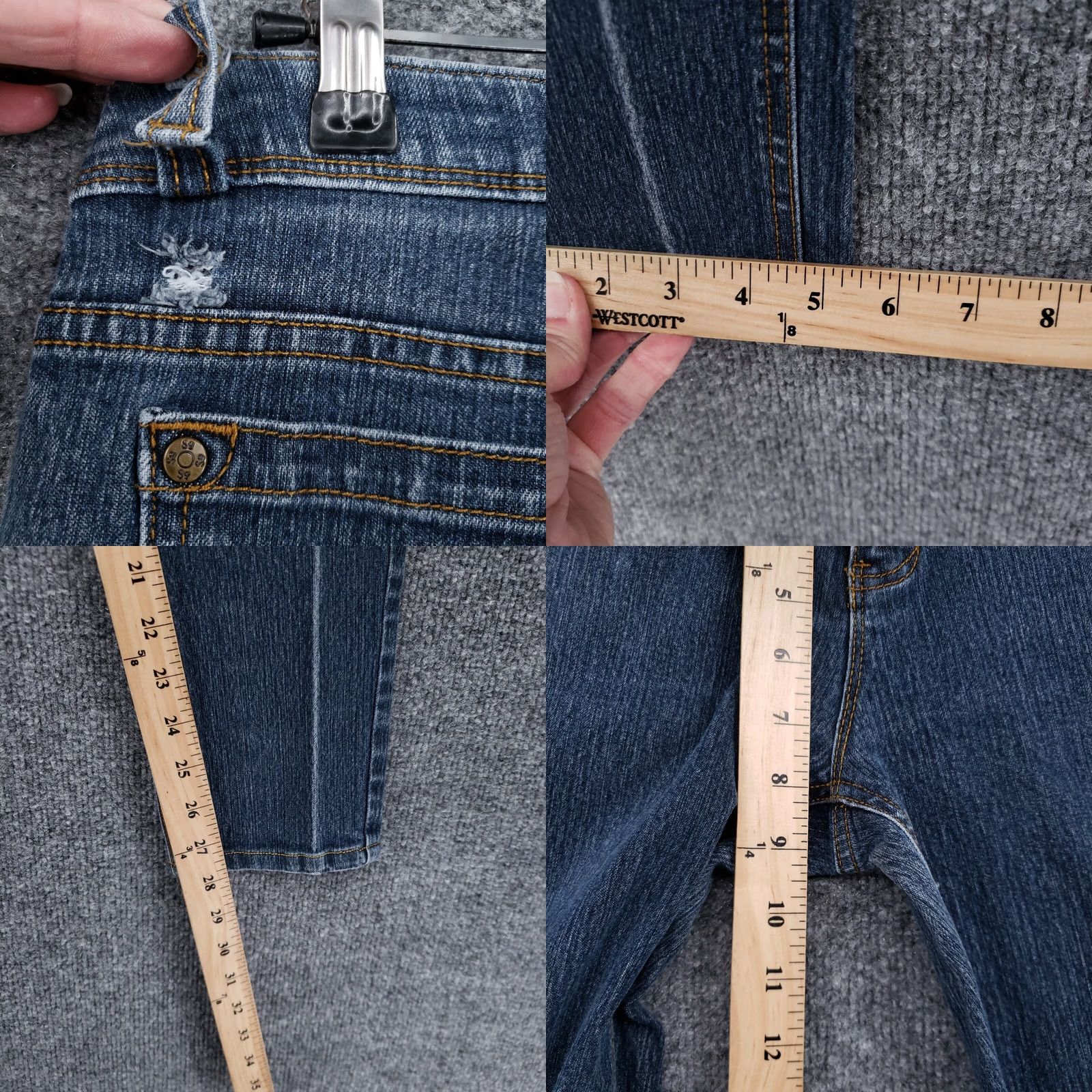 Denime SO Jeans Womens 7 Low Rise Skinny Blue Denim Jeans Size 28" / US 6 / IT 42 - 8 Thumbnail