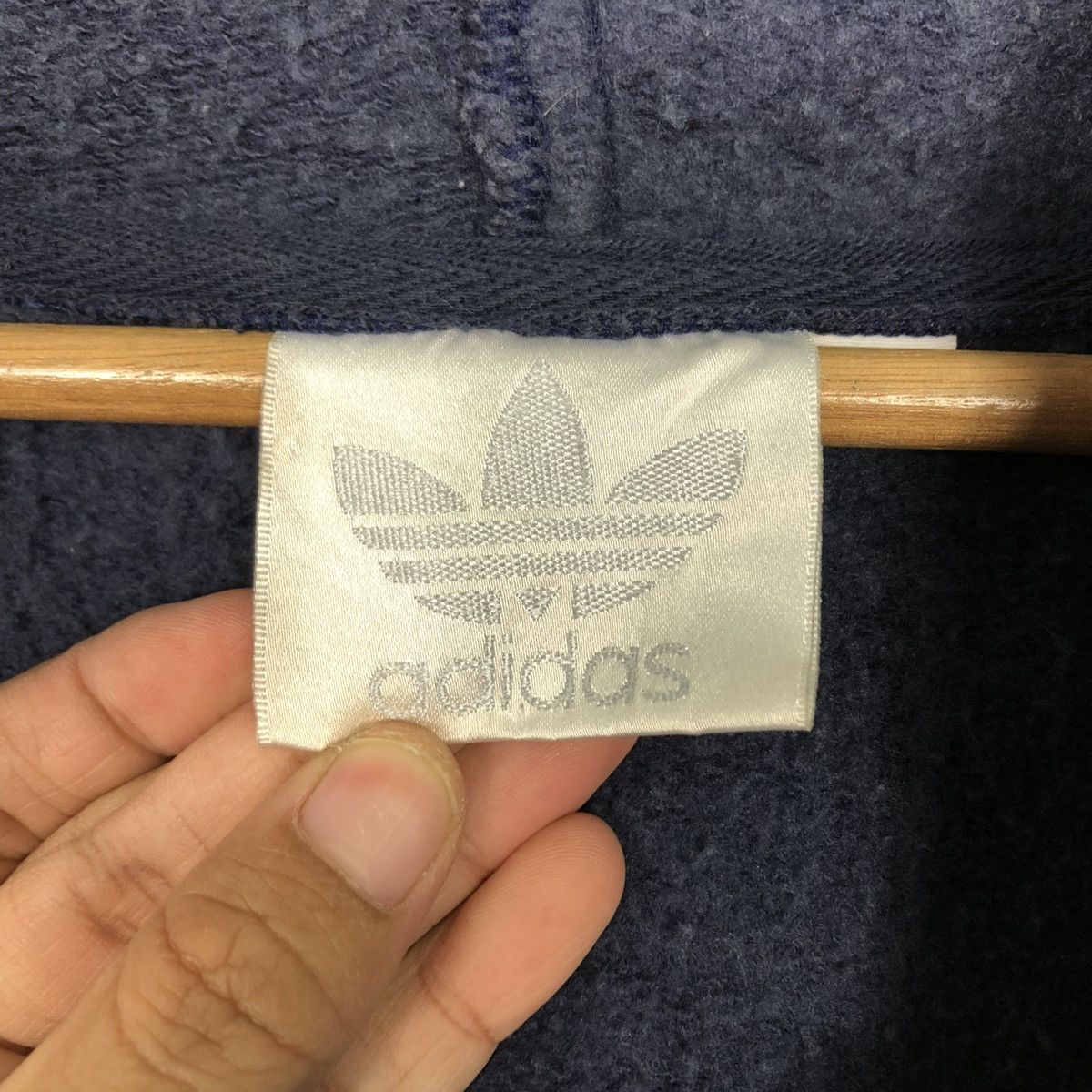 Adidas 🔥VINTAGE ZIPPER HOODIE JACKET ADIDAS BIG LOGO BACK HIT Size US L / EU 52-54 / 3 - 21 Thumbnail