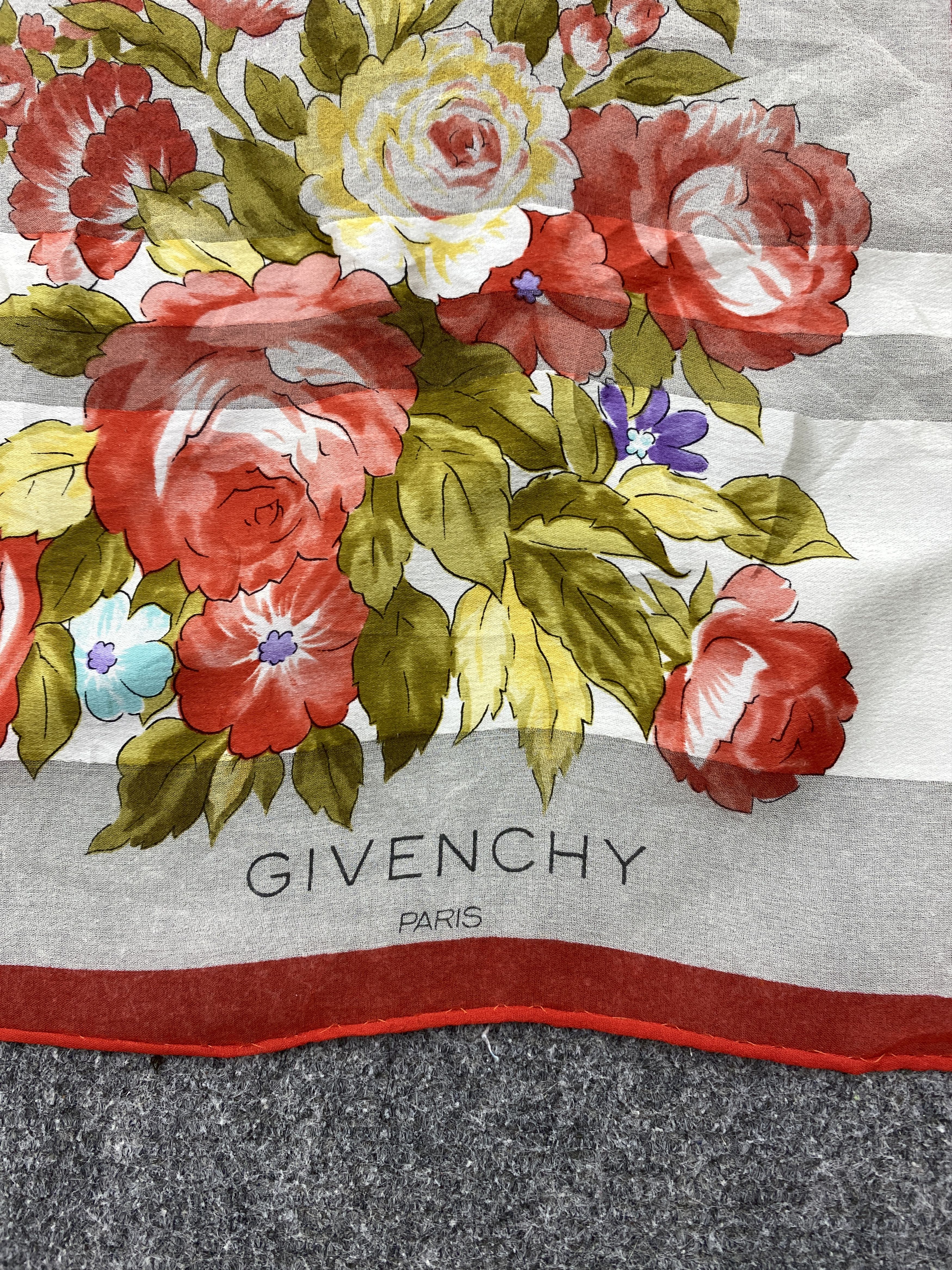 Givenchy Vintage Givenchy Silk Scarf / Silk Shawl SN0253 Size ONE SIZE - 4 Thumbnail