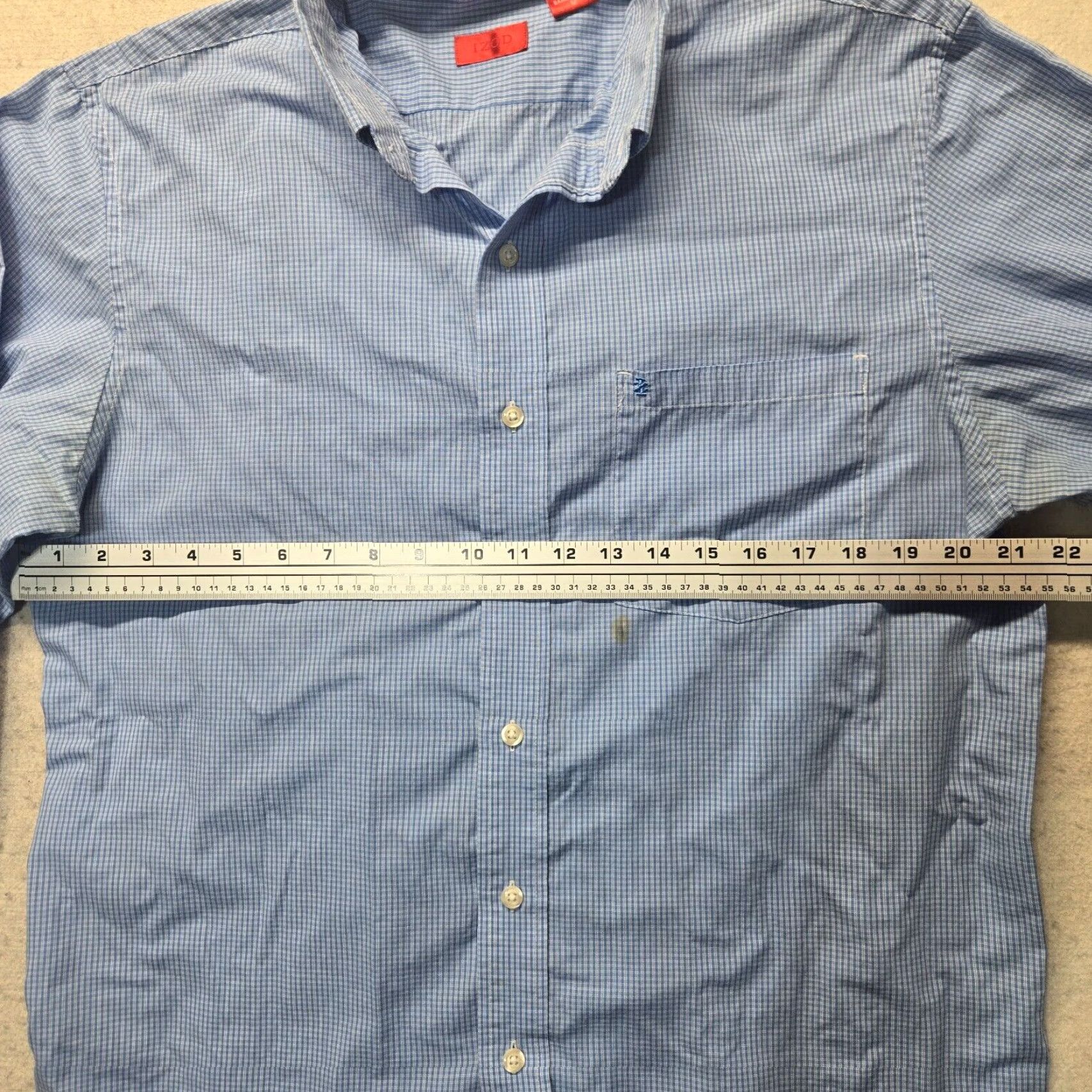 Izod VINTAGE IZOD Men's Shirt Long Sleeve Button-Up Checkered Blue Size M Size US M / EU 48-50 / 2 - 4 Thumbnail
