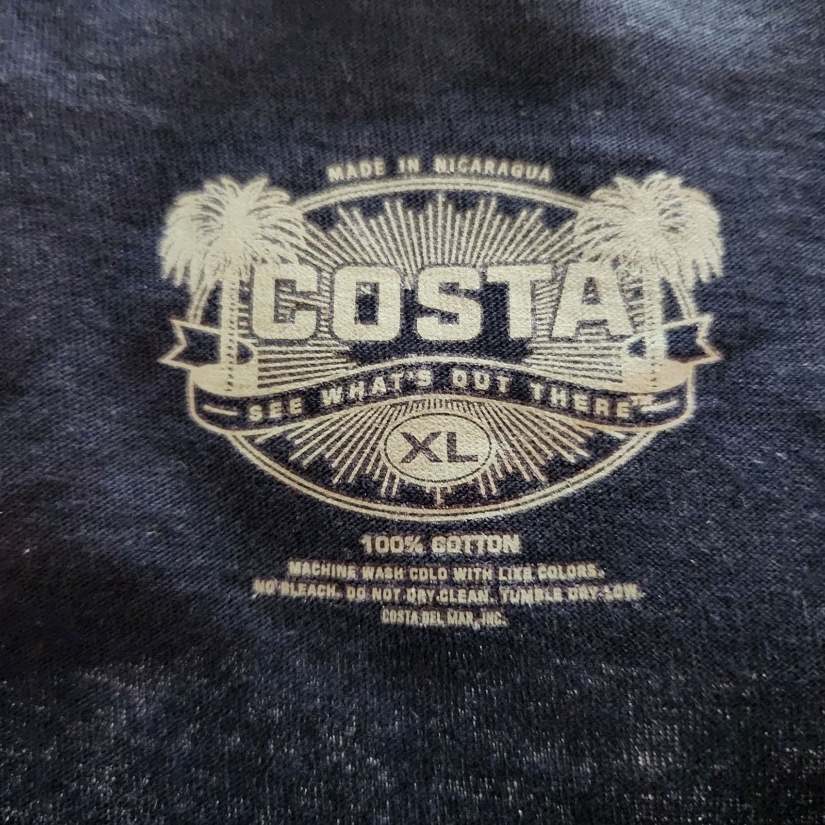 Vintage VINTAGE Costa Del Mar T Shirt Tee Mens XL Navy Blue Classic Logo Double Sided New Size US XL / EU 56 / 4 - 8 Thumbnail