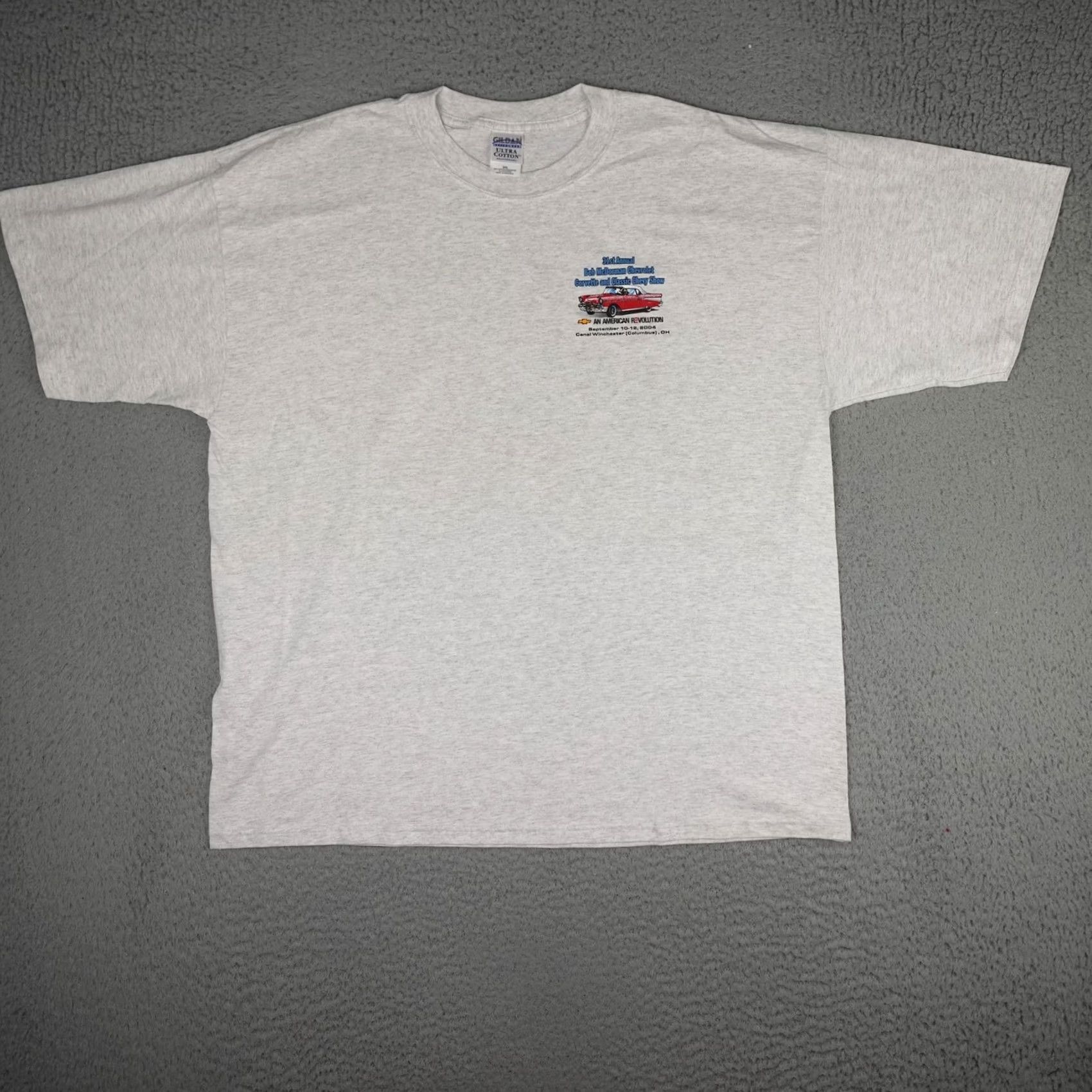 Gildan VINTAGE Chevrolet Corvette Shirt Mens 2XL Gray Graphic Bob McDorman 2004 Show Size US XXL / EU 58 / 5 - 3 Thumbnail