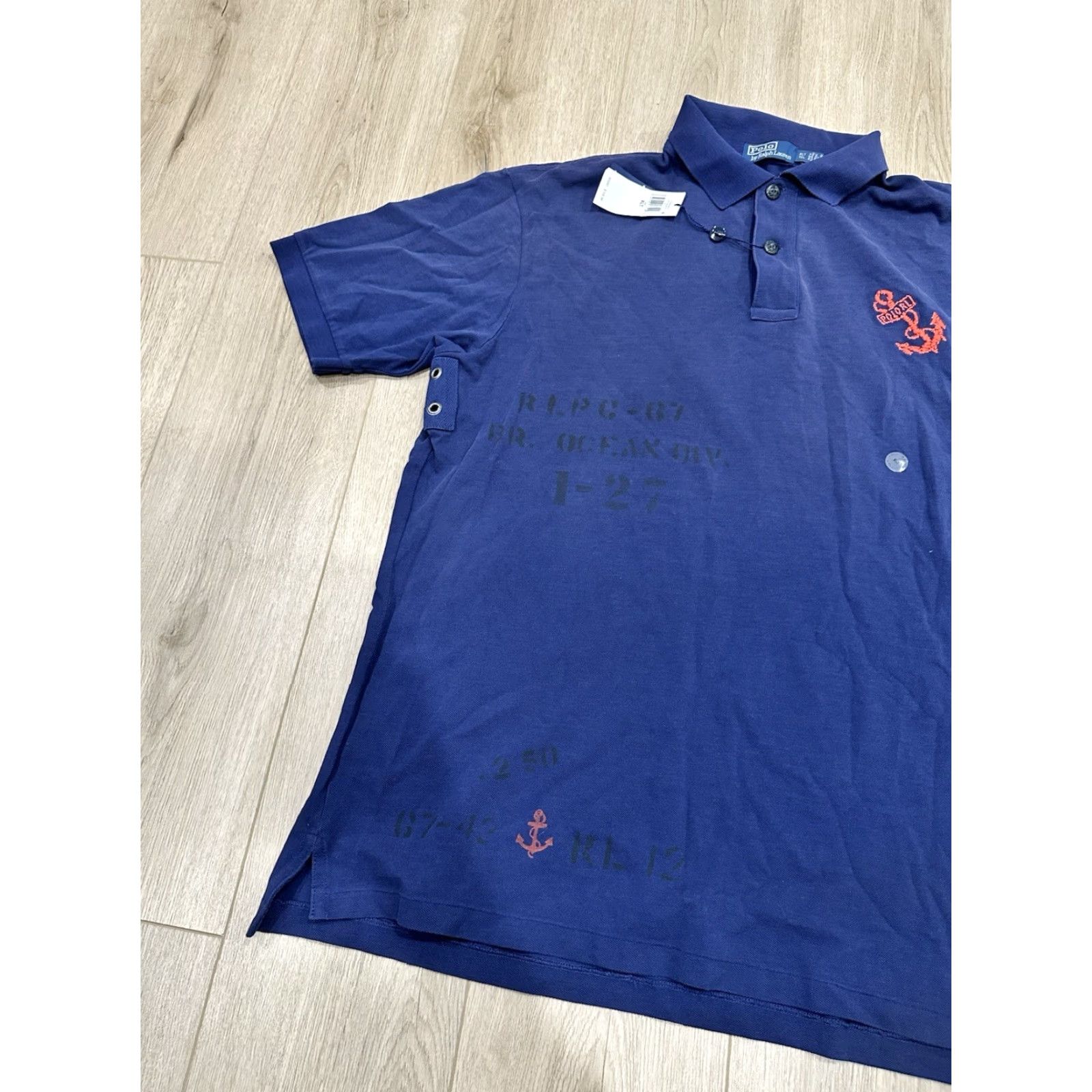 Polo Ralph Lauren Polo Ralph Lauren Polo Shirt Embroidered Anchor Navy XLT Tall Mens Shirt Size US XL / EU 56 / 4 - 3 Thumbnail