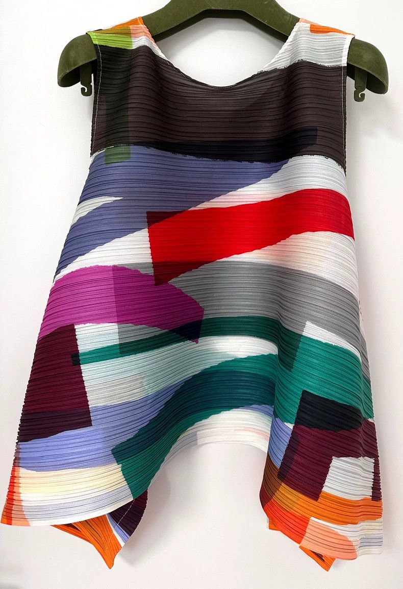 Issey Miyake Issey Miyake JK714 Striped Sleeveless Top - dmc Size US M / EU 48-50 / 2 - 1 Thumbnail