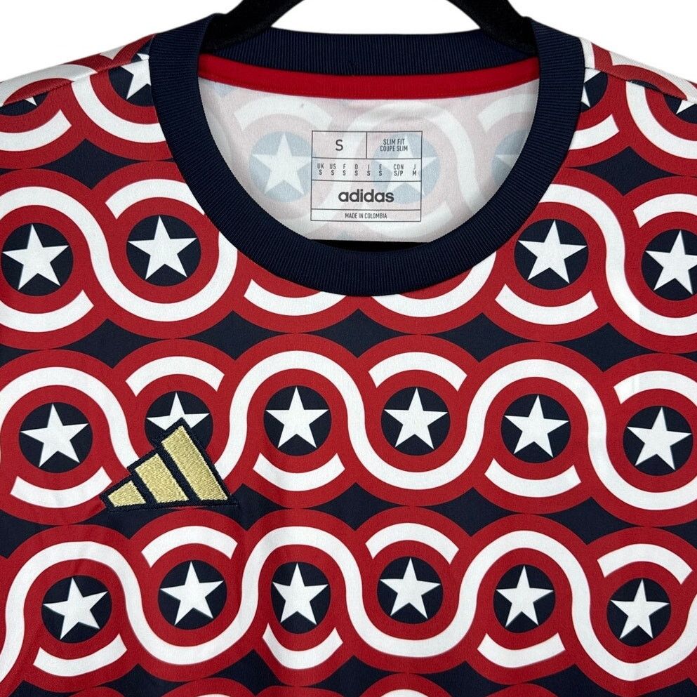 Adidas Adidas x Marvel Captain America MLS Mens Soccer Jersey Size US S / EU 44-46 / 1 - 2 Thumbnail