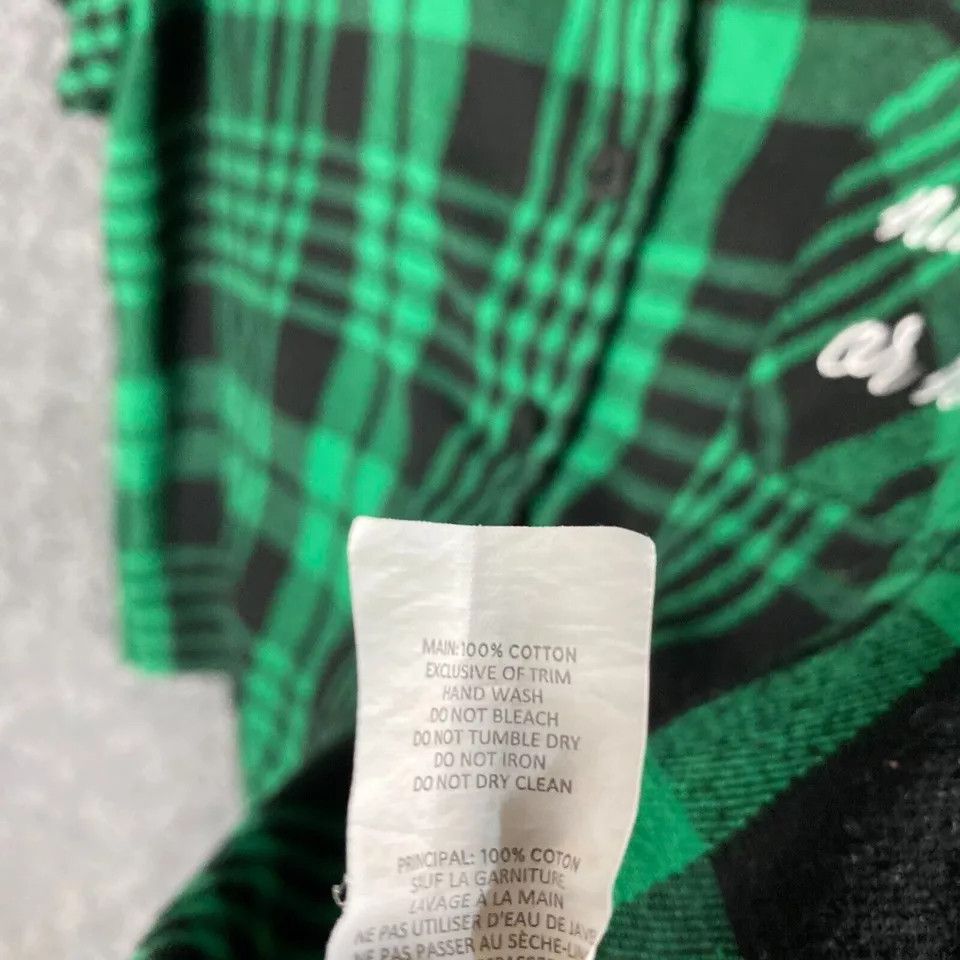 Boohoo Boohoo Pajama Top Women's Size 8 Plaid Green Short Sleeve Size M / US 6-8 / IT 42-44 - 6 Thumbnail