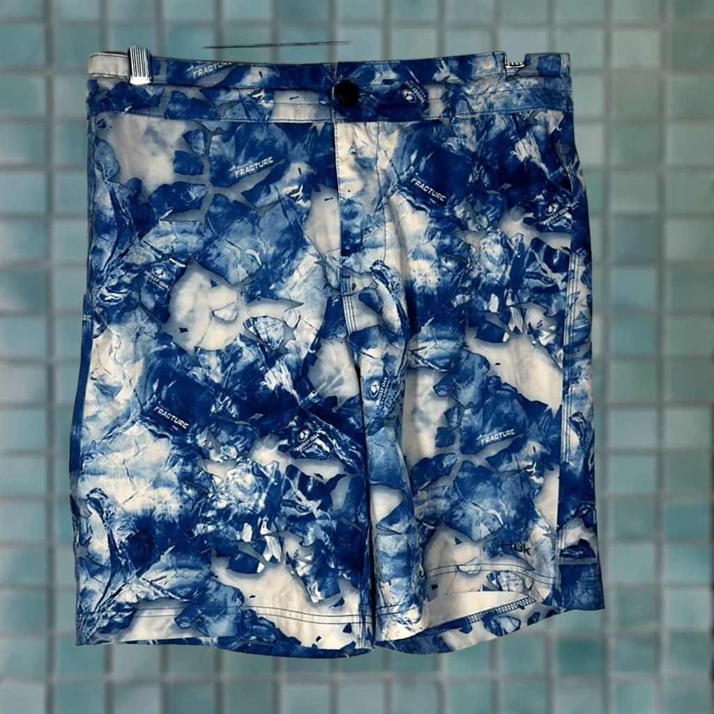 Vintage Huk Pursuit Mossy Oak Fracture Boardshort Men's 30 Blue H2000138 Boardshorts Size US 30 / EU 46 - 1 Thumbnail