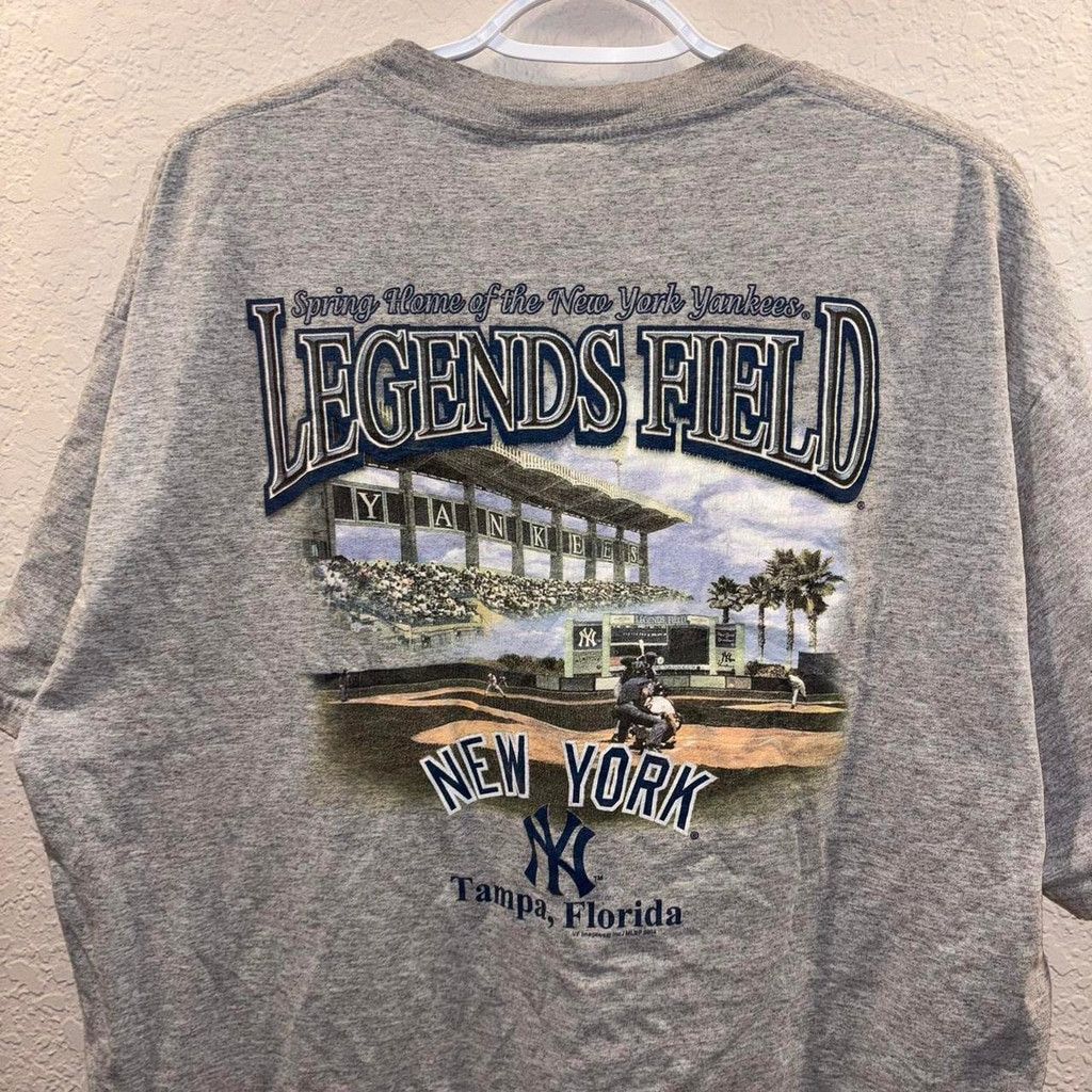 Lee Grey & blue Y2K New York Yankees Legends Field T-shirt Size US XL / EU 56 / 4 - 1 Thumbnail