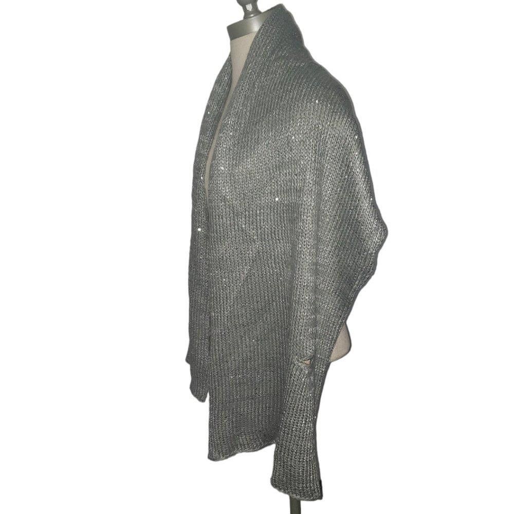 Designer CT824 Riverton Wrap NWT Gray with Silver Sequins Size ONE SIZE - 5 Thumbnail