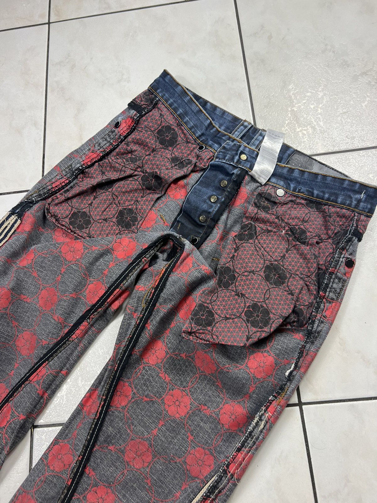 Evisu Vintage Soone denim distressed y2k selvedge jeans navy japan Size US 32 / EU 48 - 24 Thumbnail