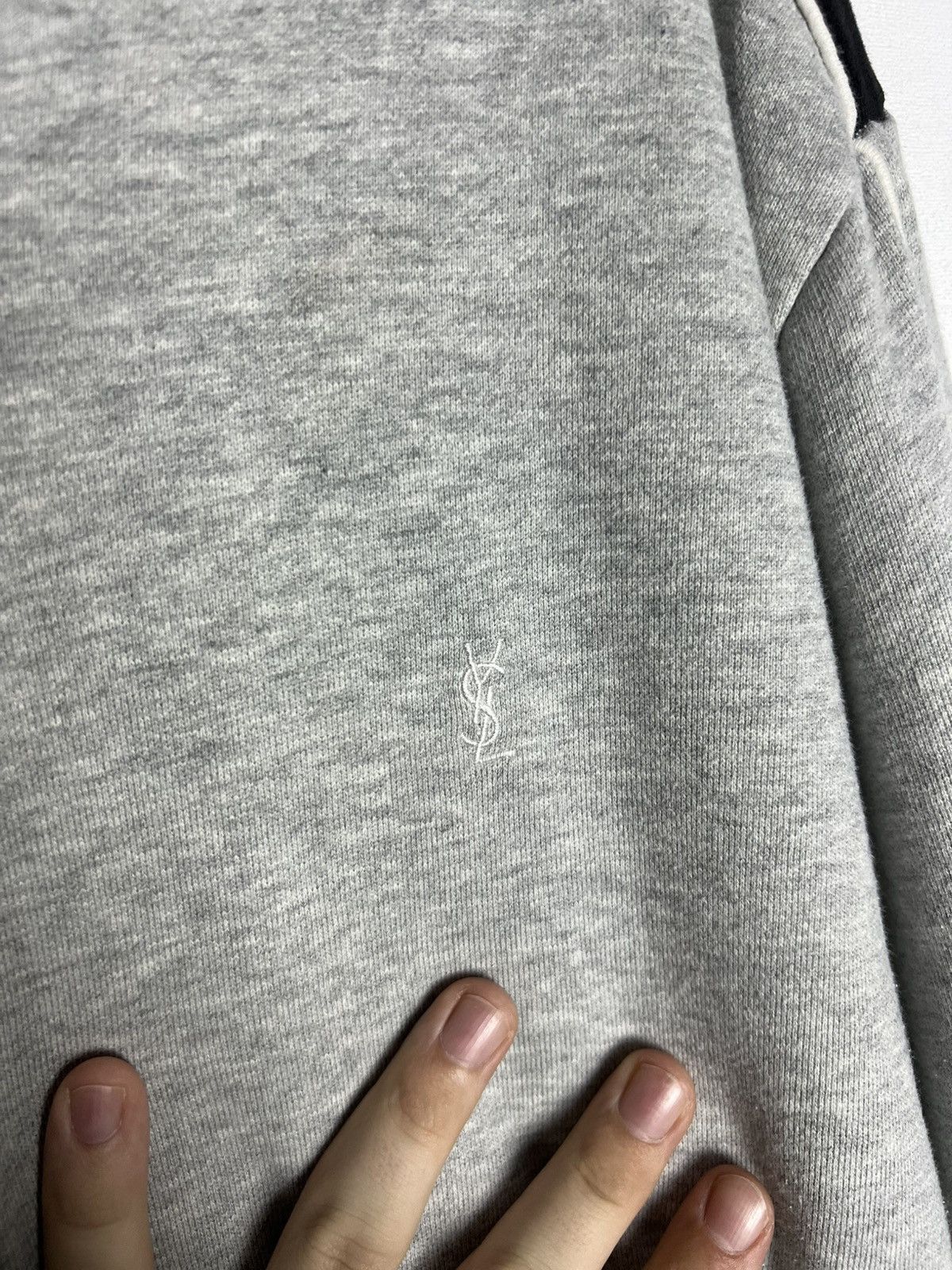 Luxury Zip Sweatshirt Yves Saint Lauren Striped Vintage Y2k