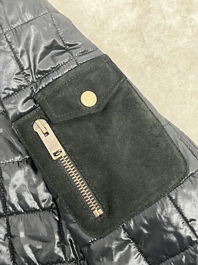 Gucci 2000s Gucci Black Hybrid Leather Puffer Quilted Jacket Size US M / EU 48-50 / 2 - 8 Thumbnail