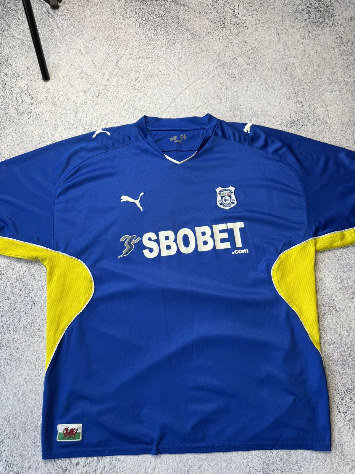 Puma Vintage Puma Cardiff City 2009/10 Home Shirt Soccer Jersey Size US XL / EU 56 / 4 - 3 Thumbnail