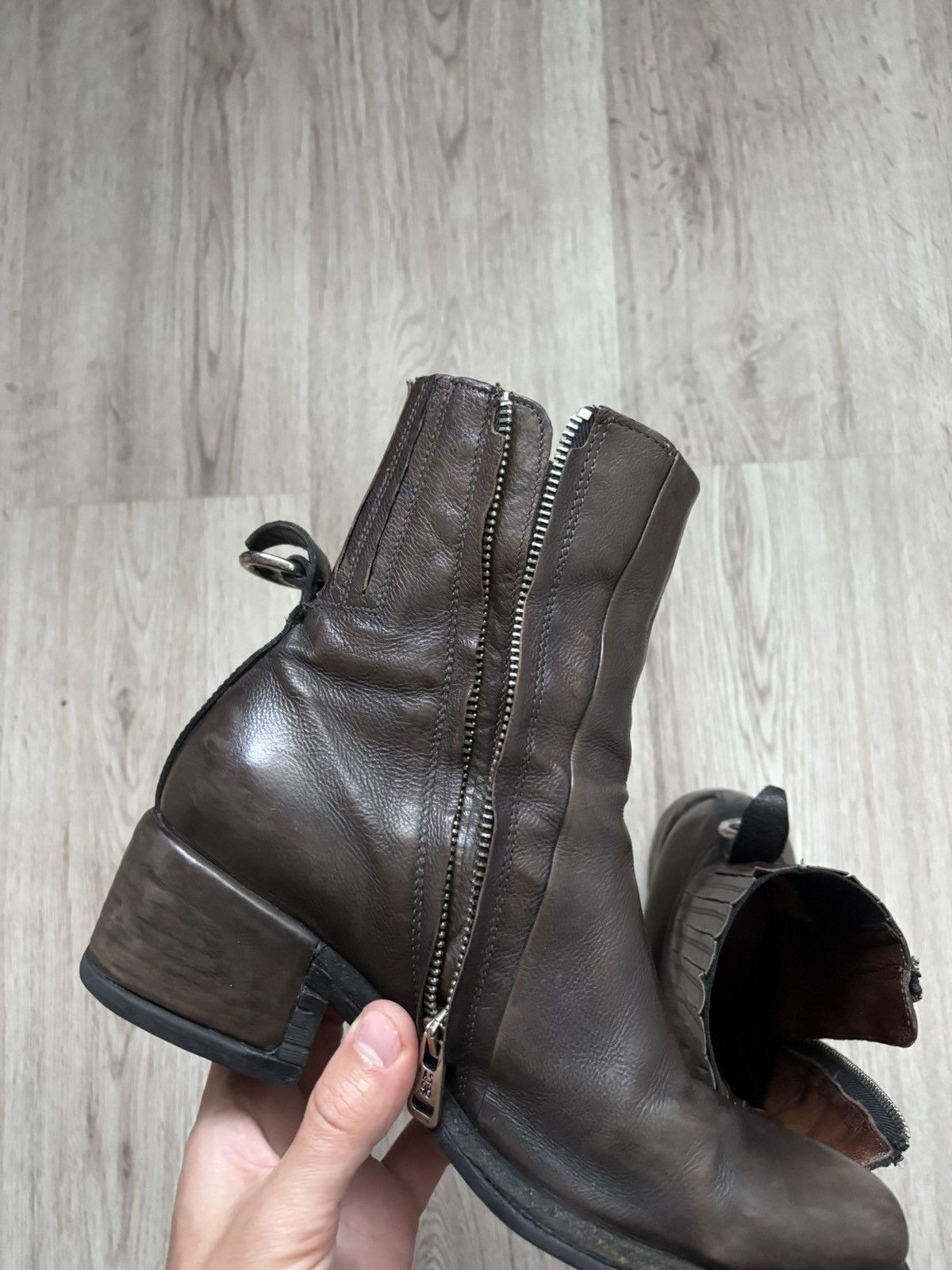 A.S.98 A.S.98 Leather Biker Gothic Boots High Heel EU37 US6.5 Size US 6.5 / IT 36.5 - 24 Thumbnail