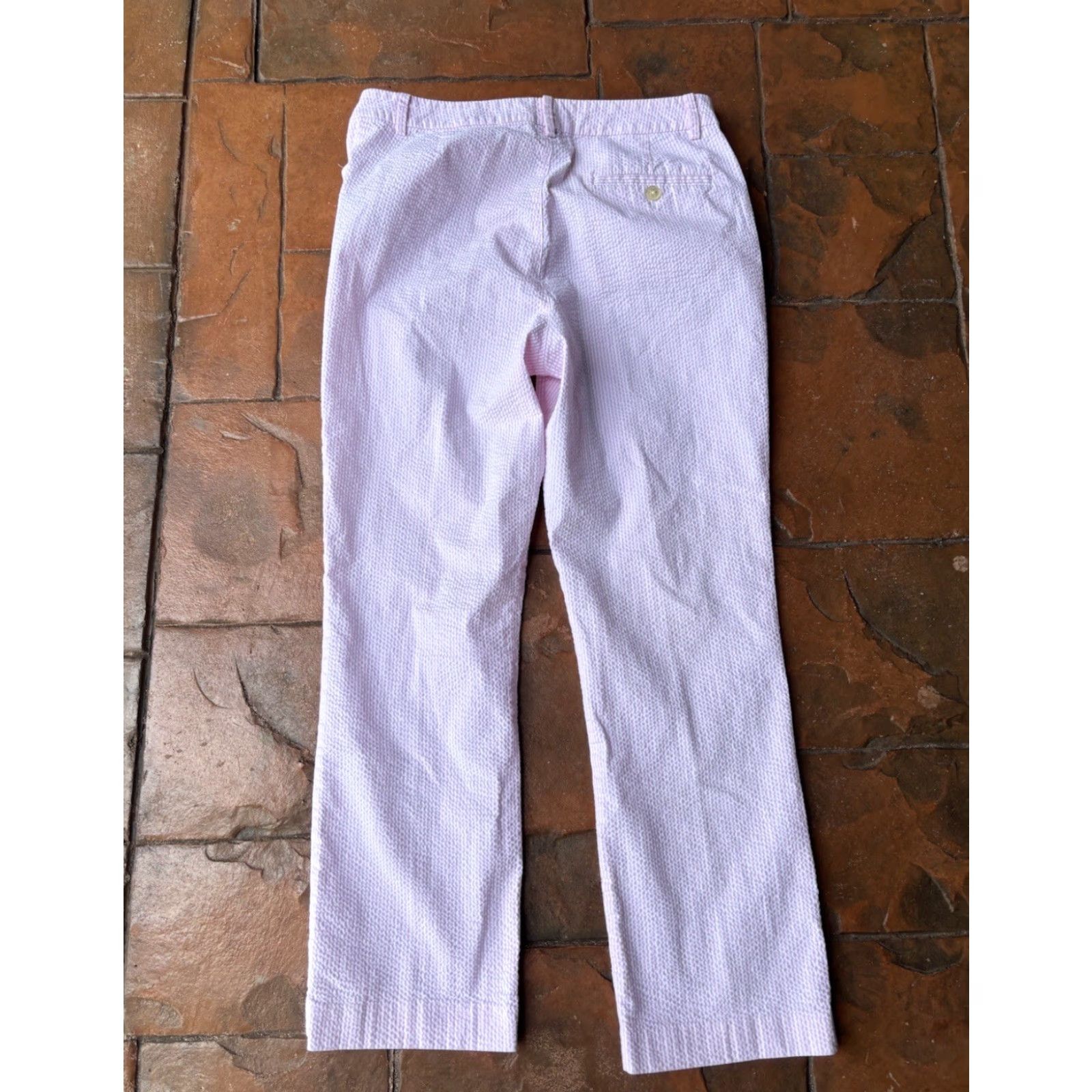 Ralph Lauren LAUREN RALPH LAUREN Seersucker Dress Pants Women’s 10P Pink Striped Golf Pants Size 32" / US 10 / IT 46 - 3 Thumbnail