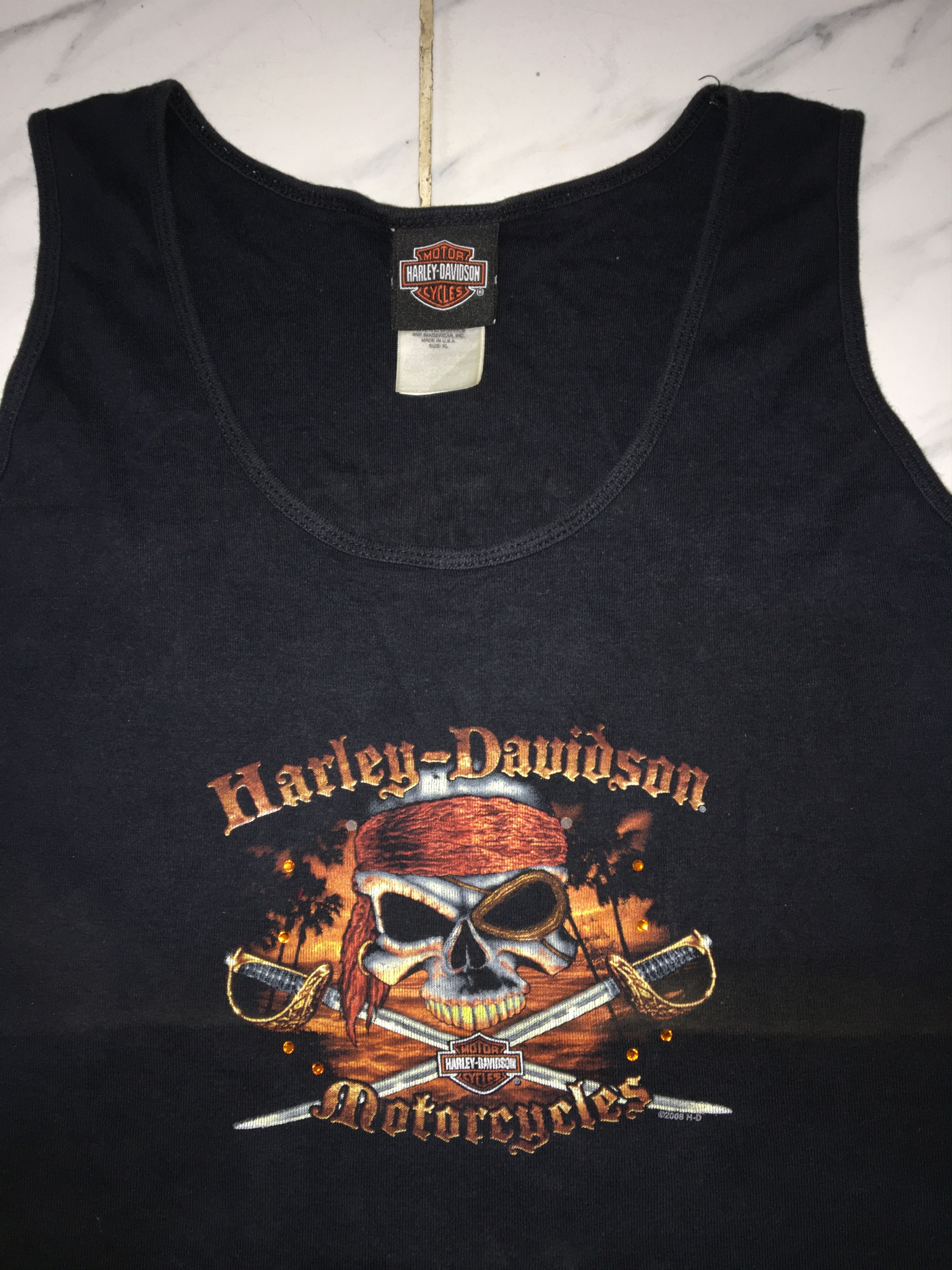 Harley Davidson Vintage 2008 Harley Davidson Tank Top Size US XL / EU 56 / 4 - 2 Thumbnail