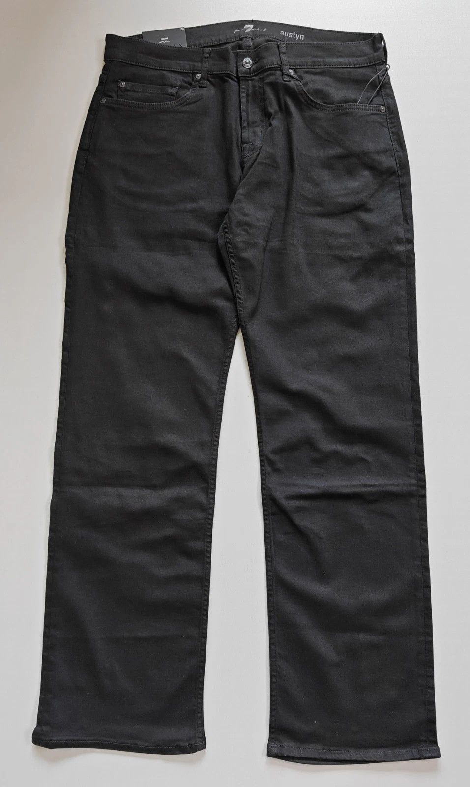 7 For All Mankind 7 For All ManKind Austyn Black Onyx Jeans T / 6038 Size US 33 - 2 Thumbnail