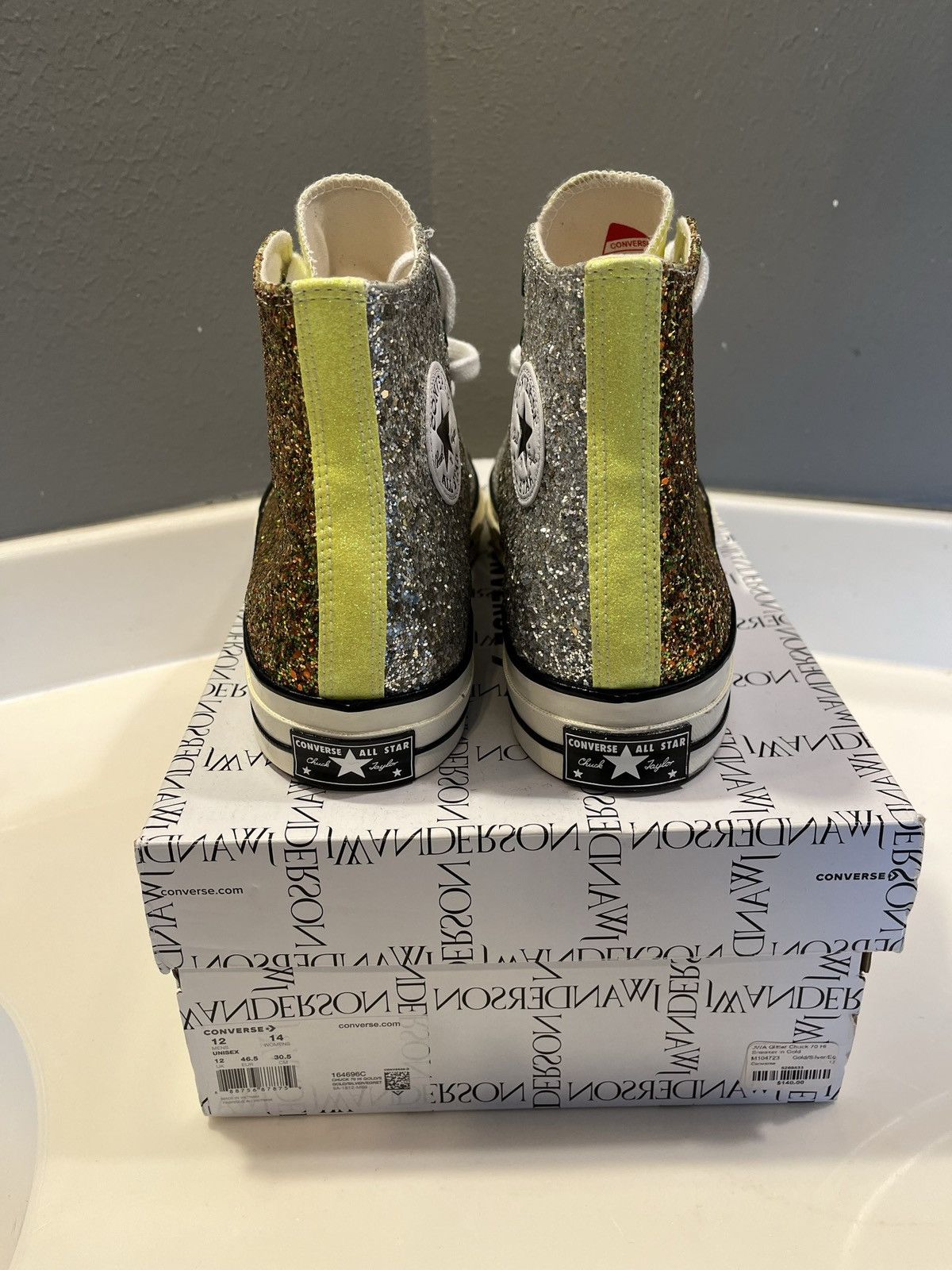 Converse × JW Anderson J.W. Anderson Glitter Gutter High Top Converse Size US 12 / EU 45 - 5 Thumbnail